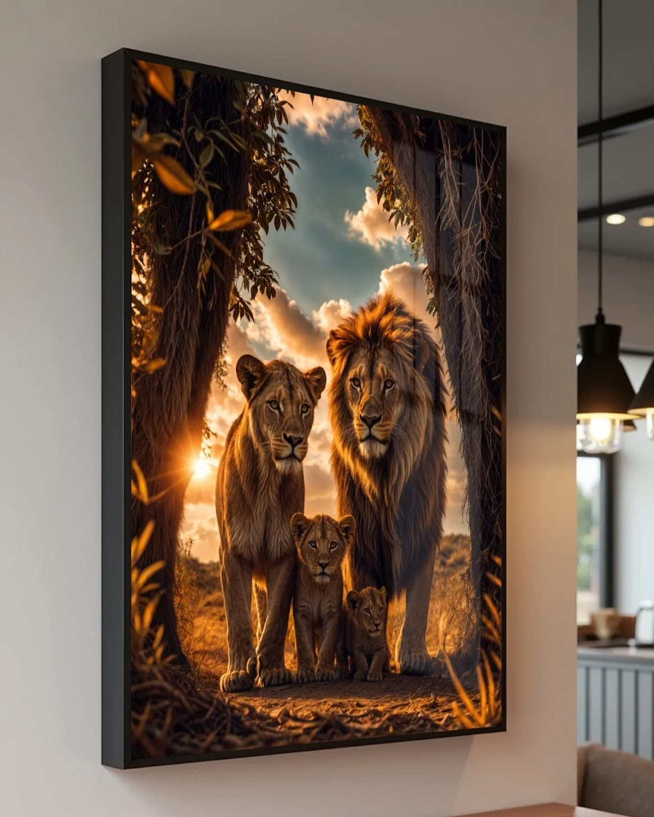 Quadro Família Resgata o Leão