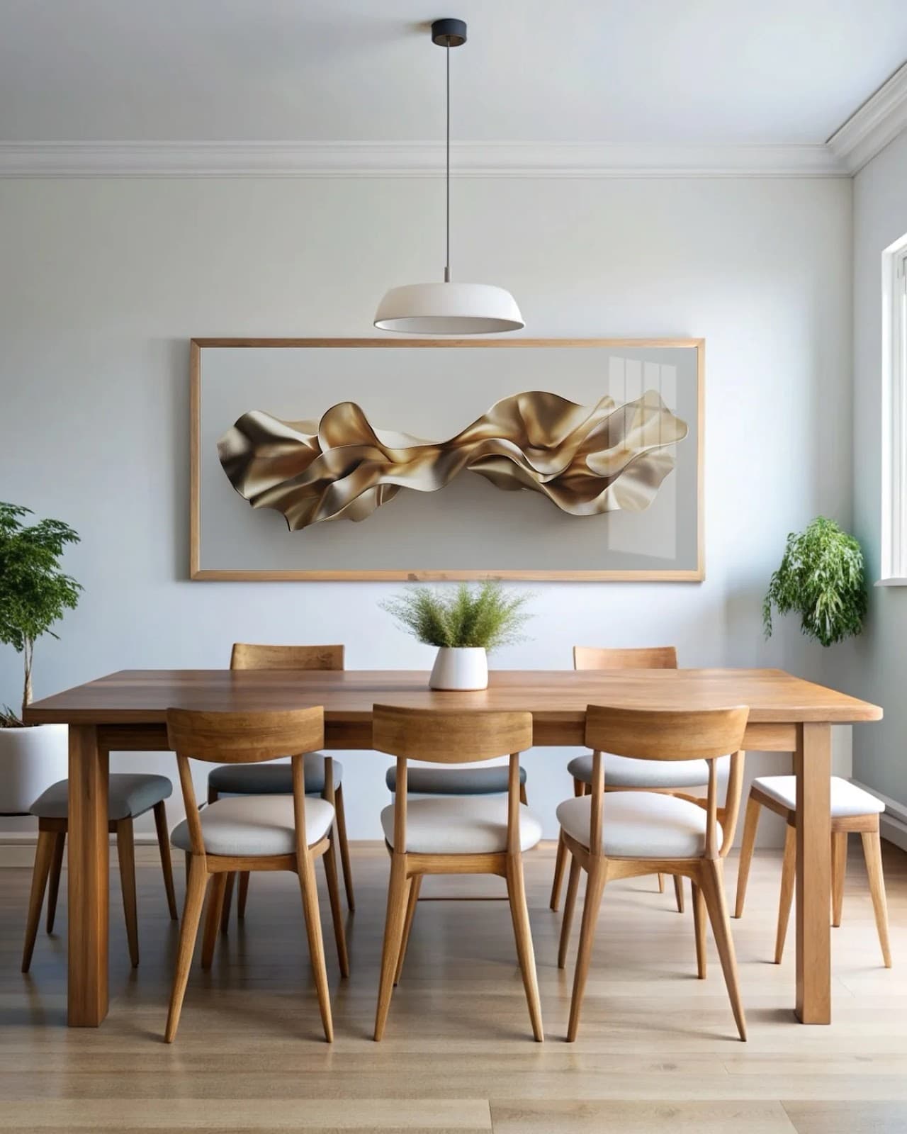 Quadro Fluxo Abstrato Dourado