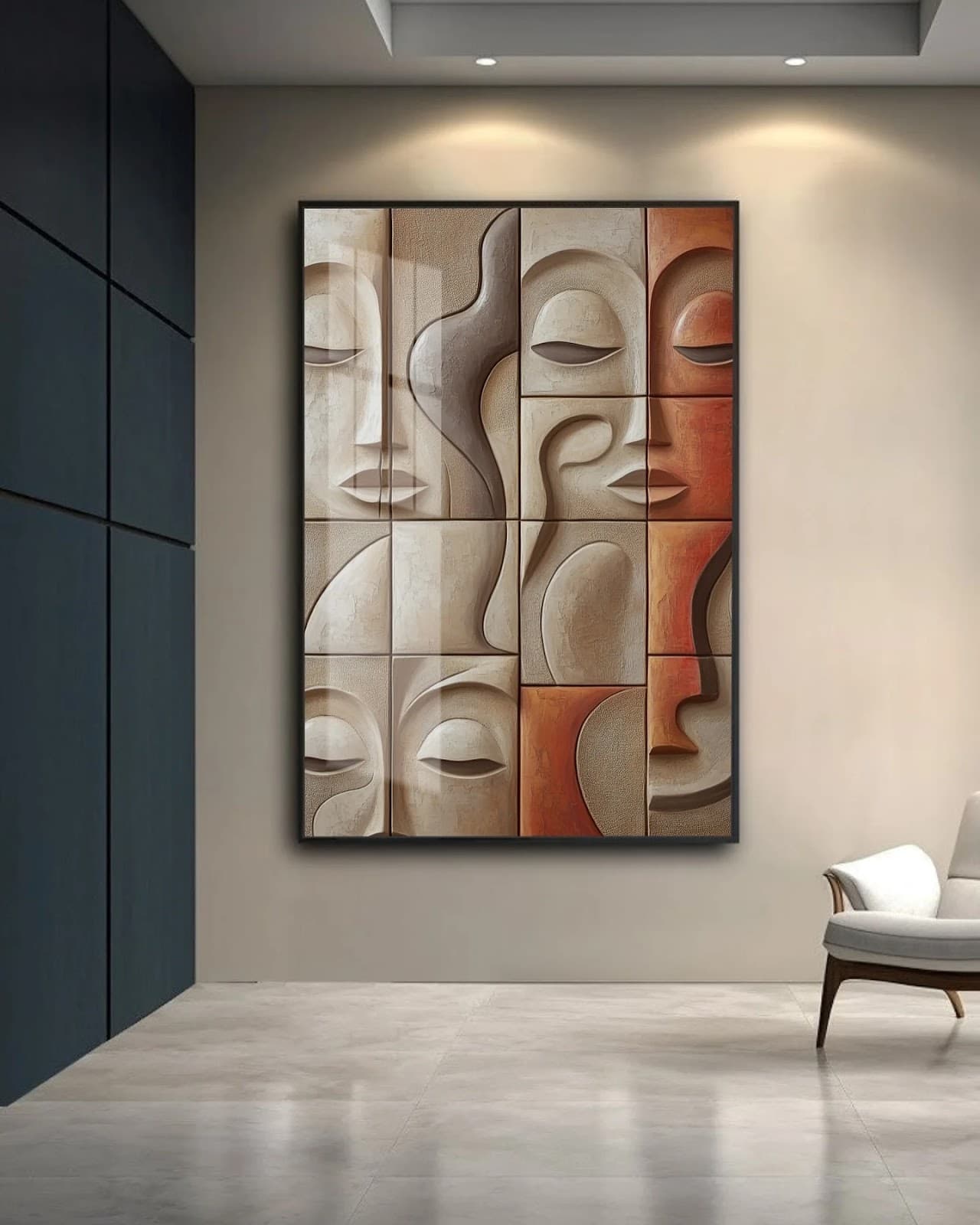 Quadro Rostos Entrelaçados