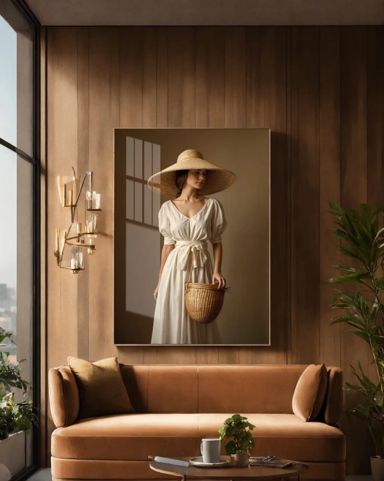 Quadro Mulher Chapéu Serenidade