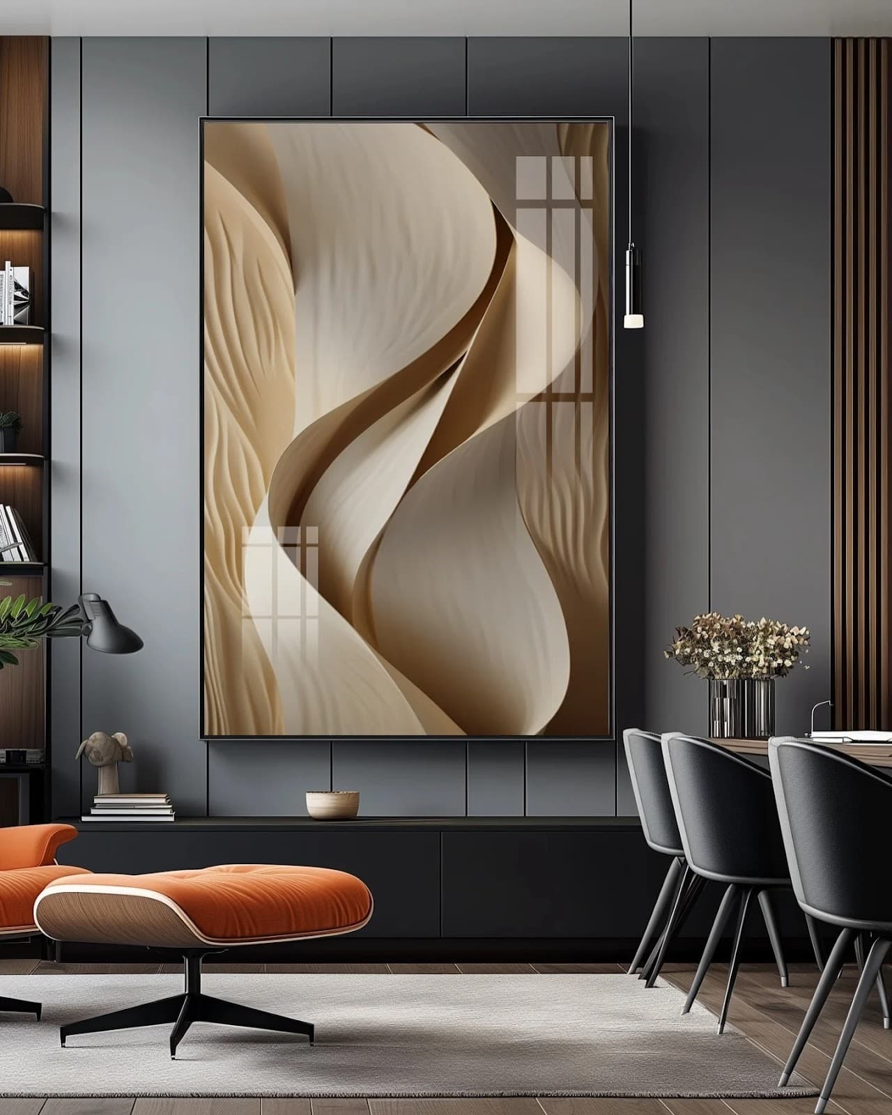 Quadro Formas Ondulantes Abstratas