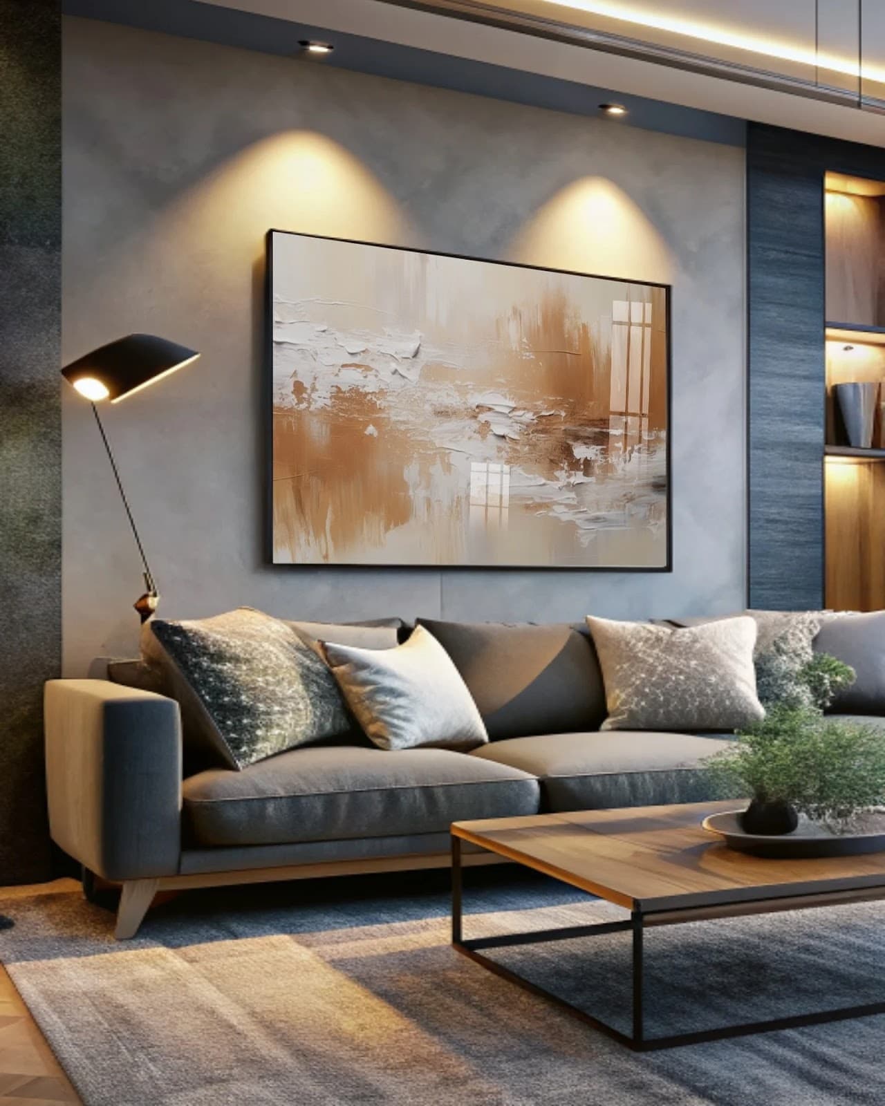 Quadro Abstrações Sutis em Aquarela