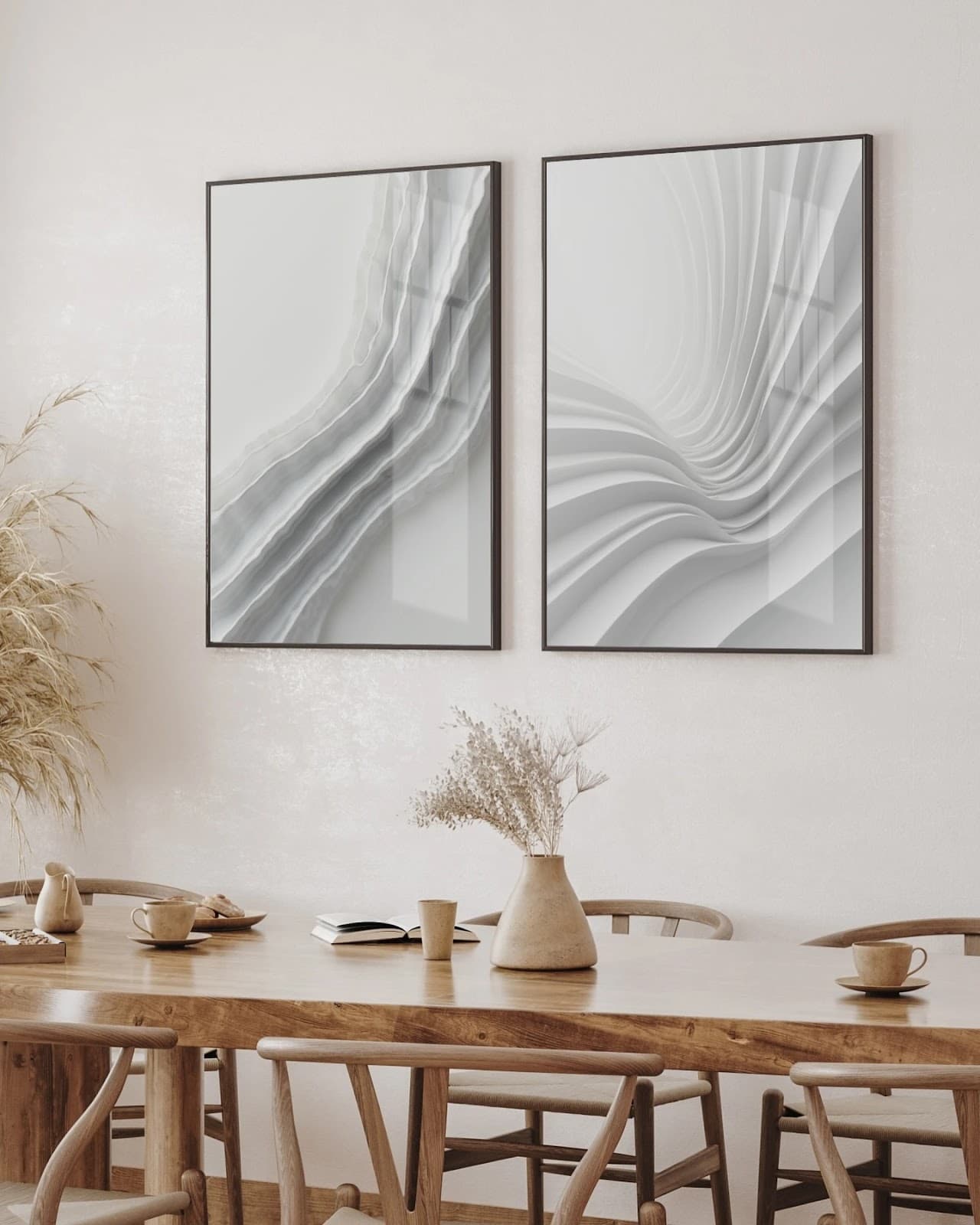 Dupla de Quadros Linhas Paralelas Eternas
