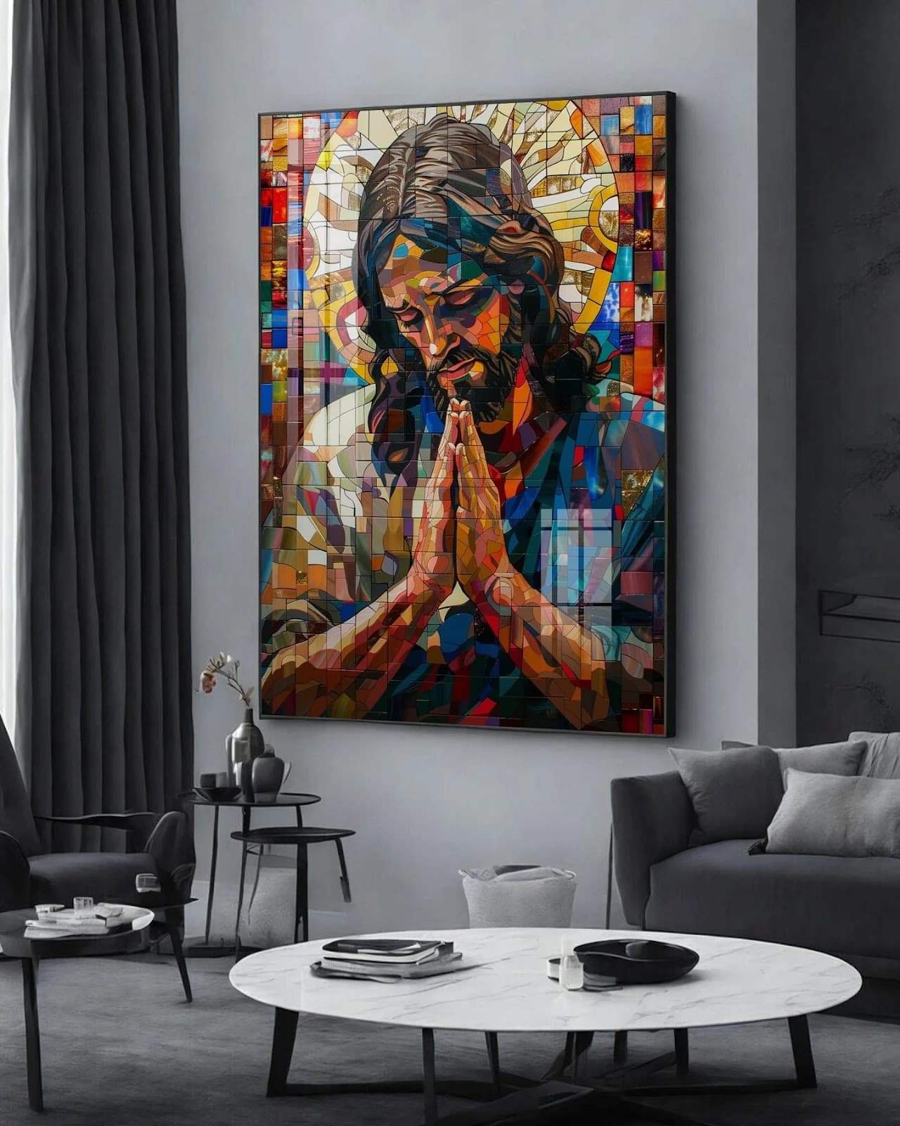 Quadro Mosaico de Prece