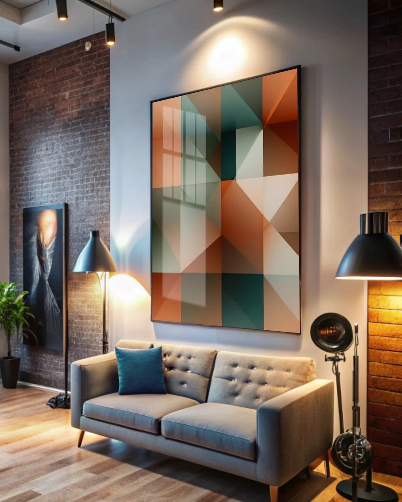 Quadro Geométrico Harmônico em Cores