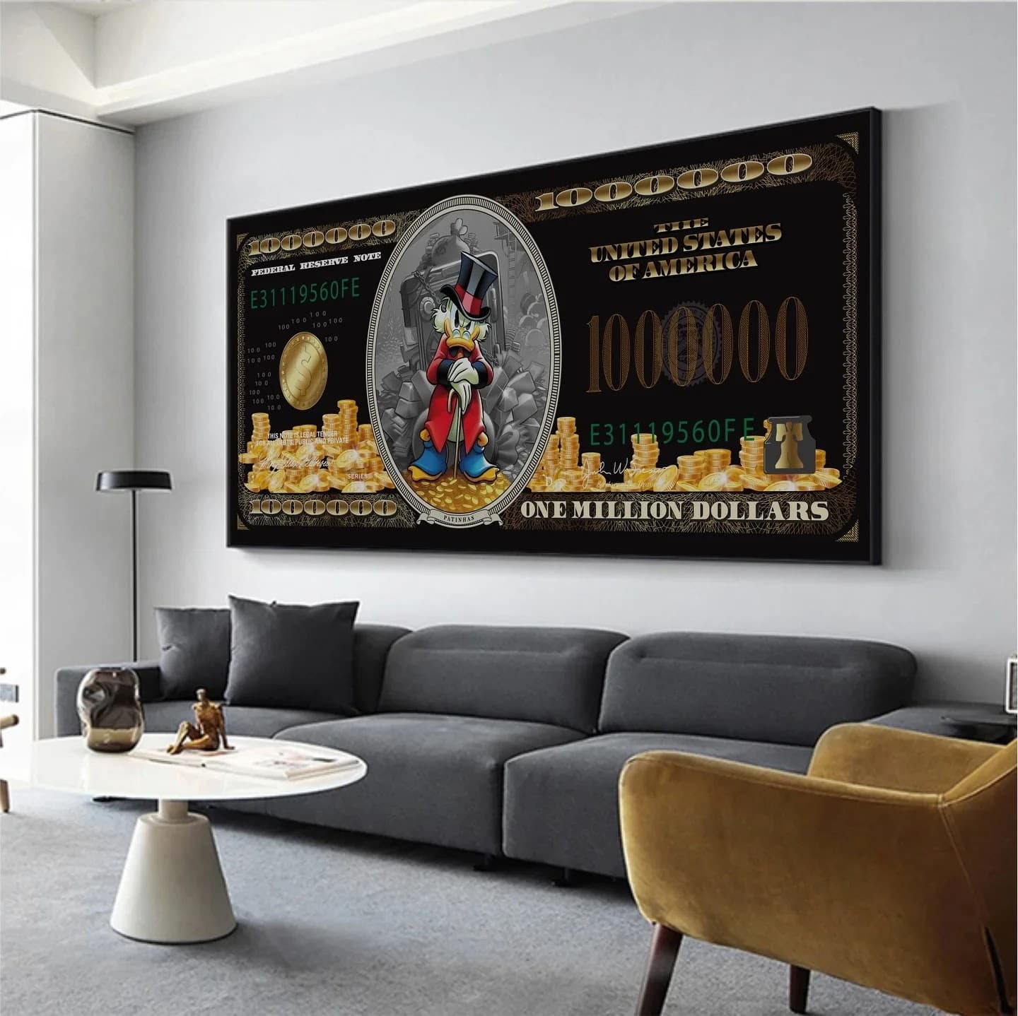 Quadro Nota de Um Milhão de Dólares