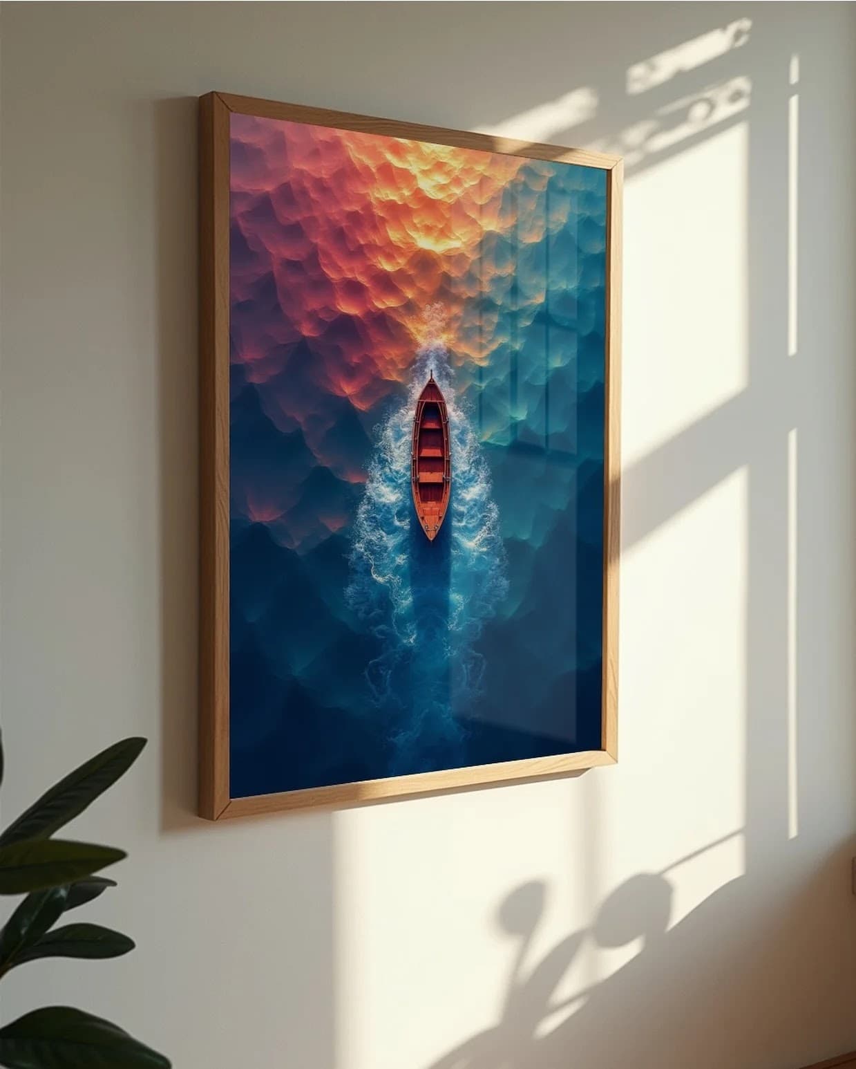 Quadro Barco Mapa das Cores