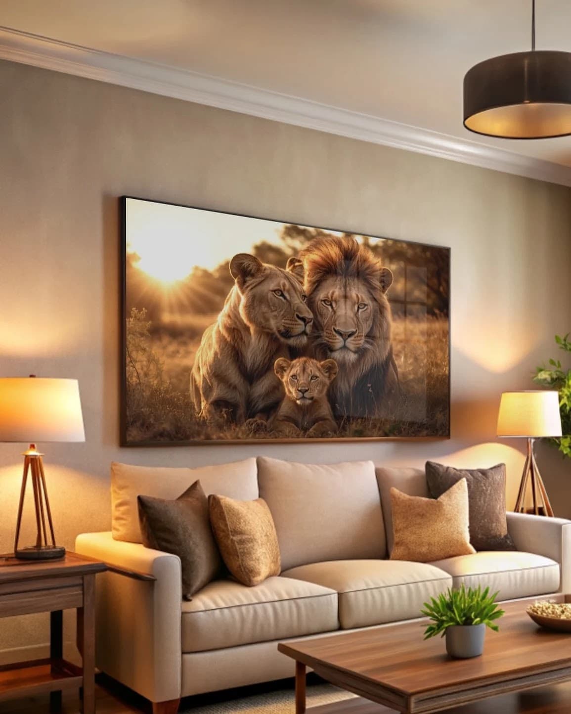 Quadro Família Leoa em Comunhão