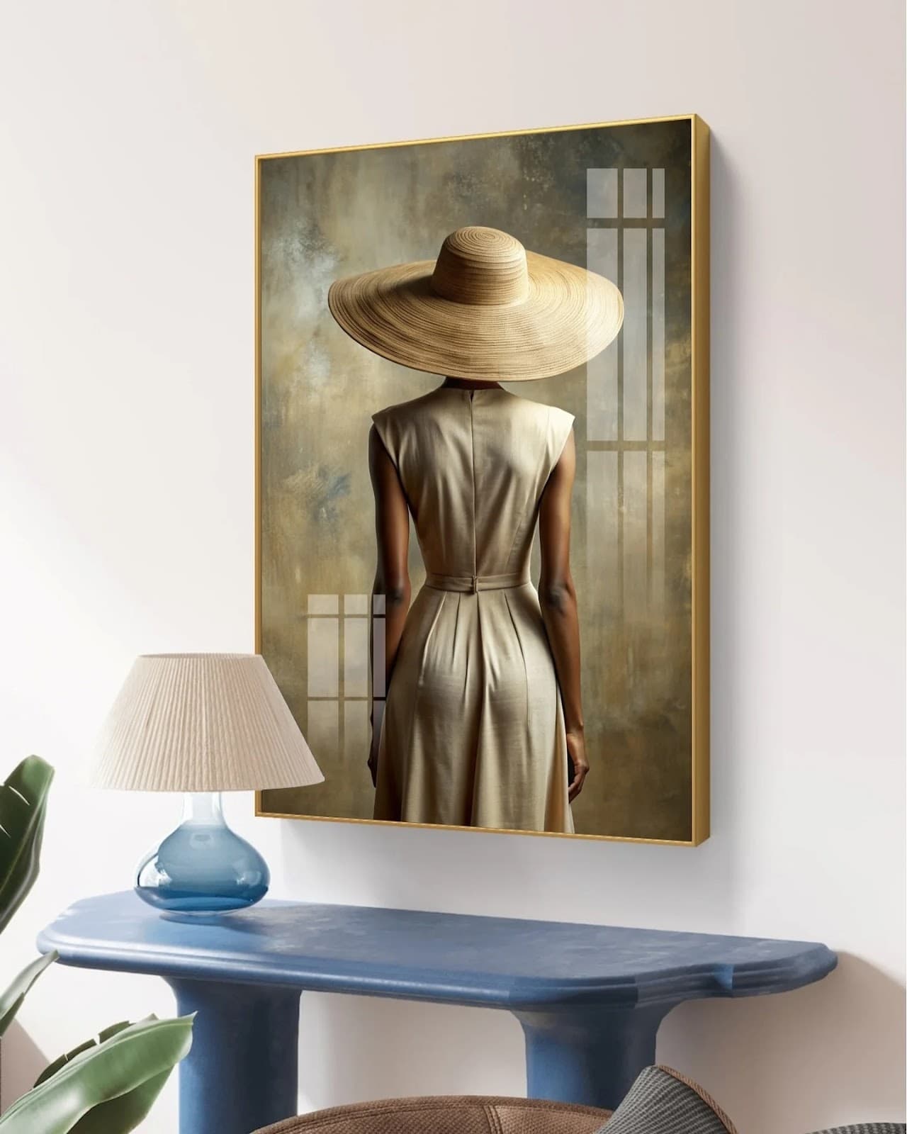 Quadro Silhueta Feminina de Costas