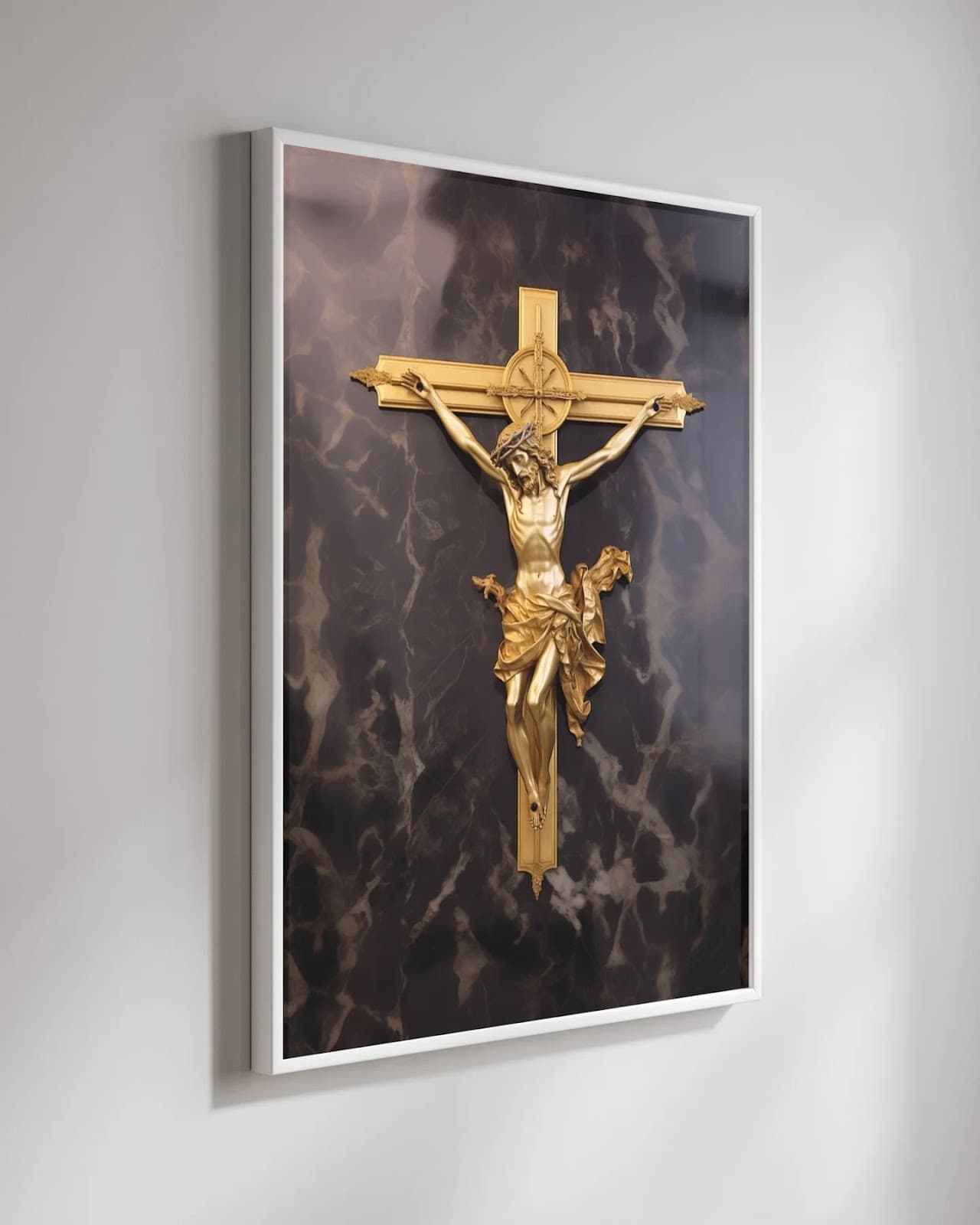 Quadro Crucifixo Dourado