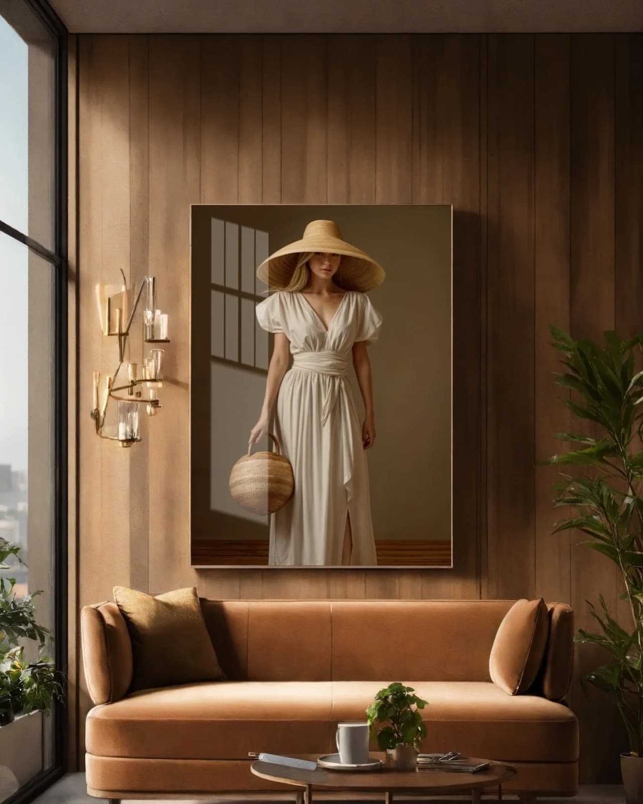 Quadro Mulher em Ambiente Rural