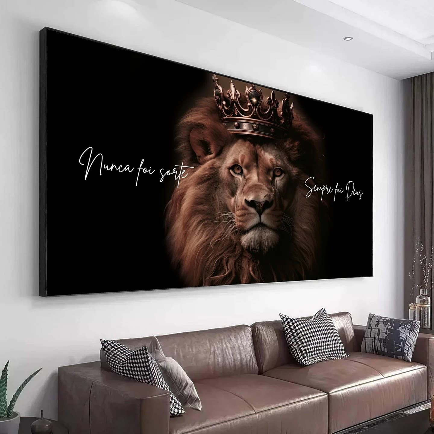 Quadro Leão com Coroa