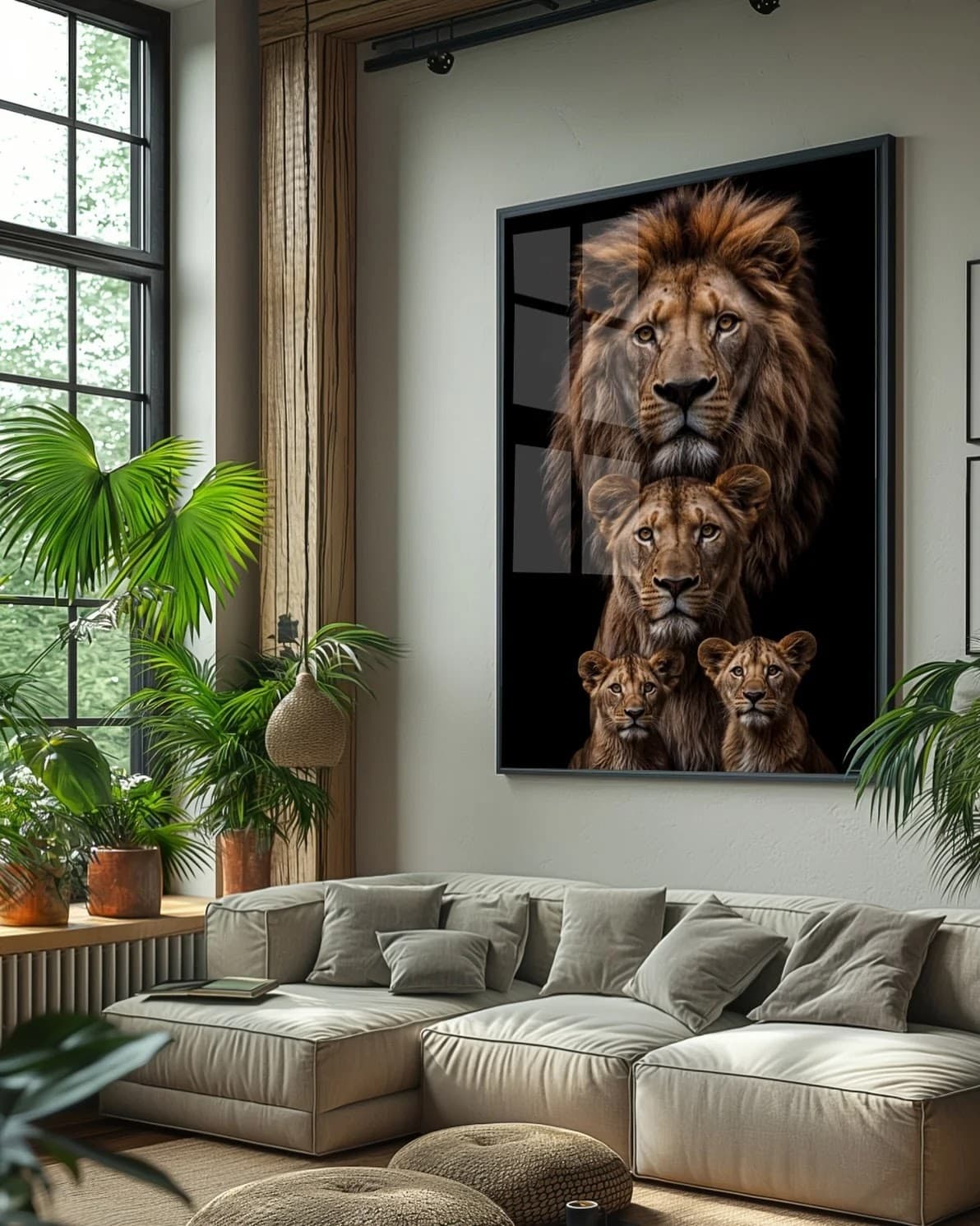 Quadro Leão Família Sagrada