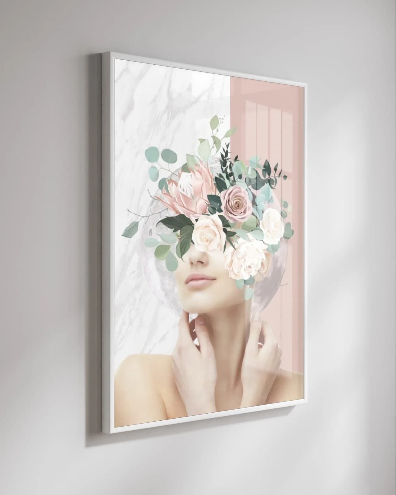 Quadro Mulher com Flores