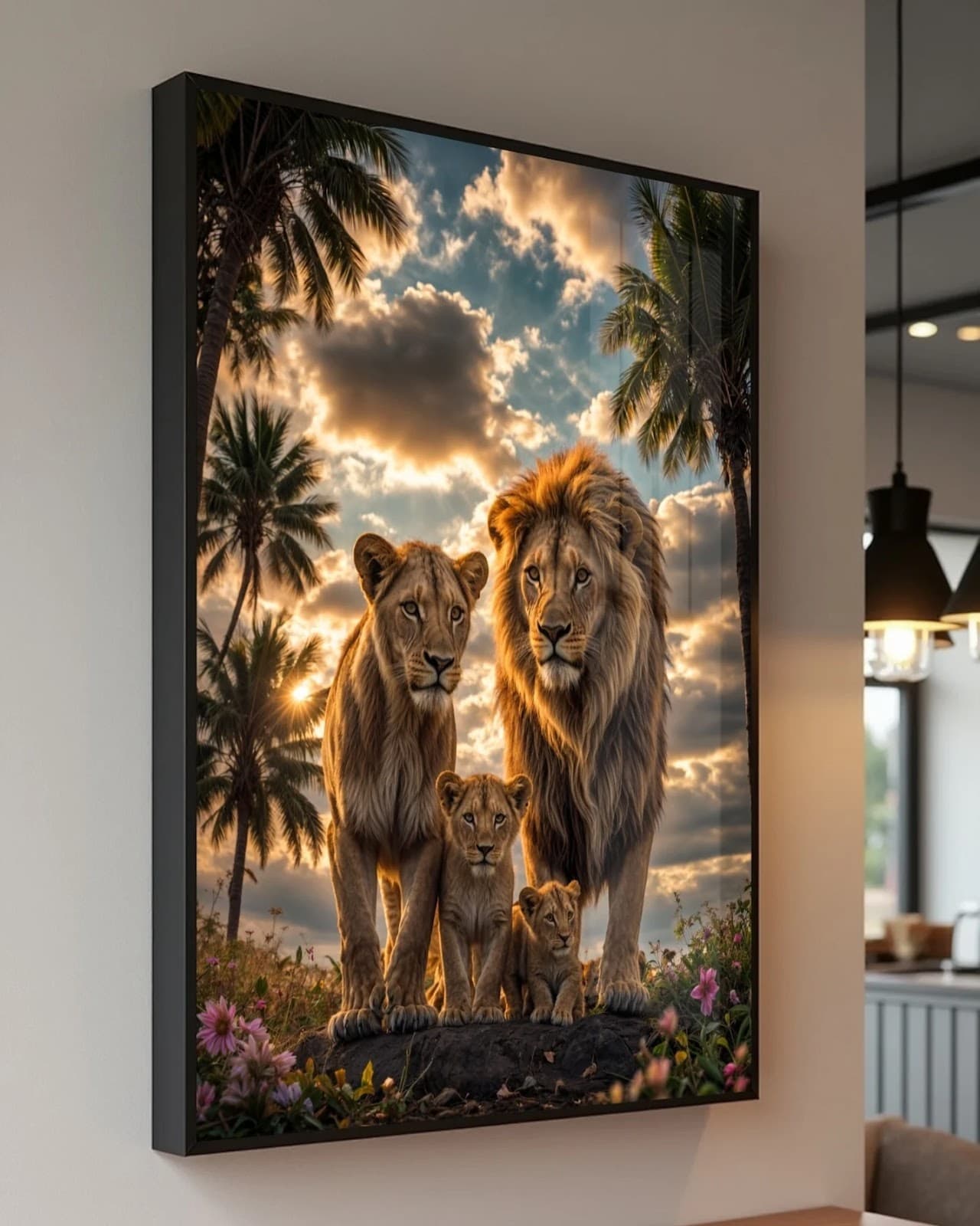 Quadro Leões Morada do Paraíso