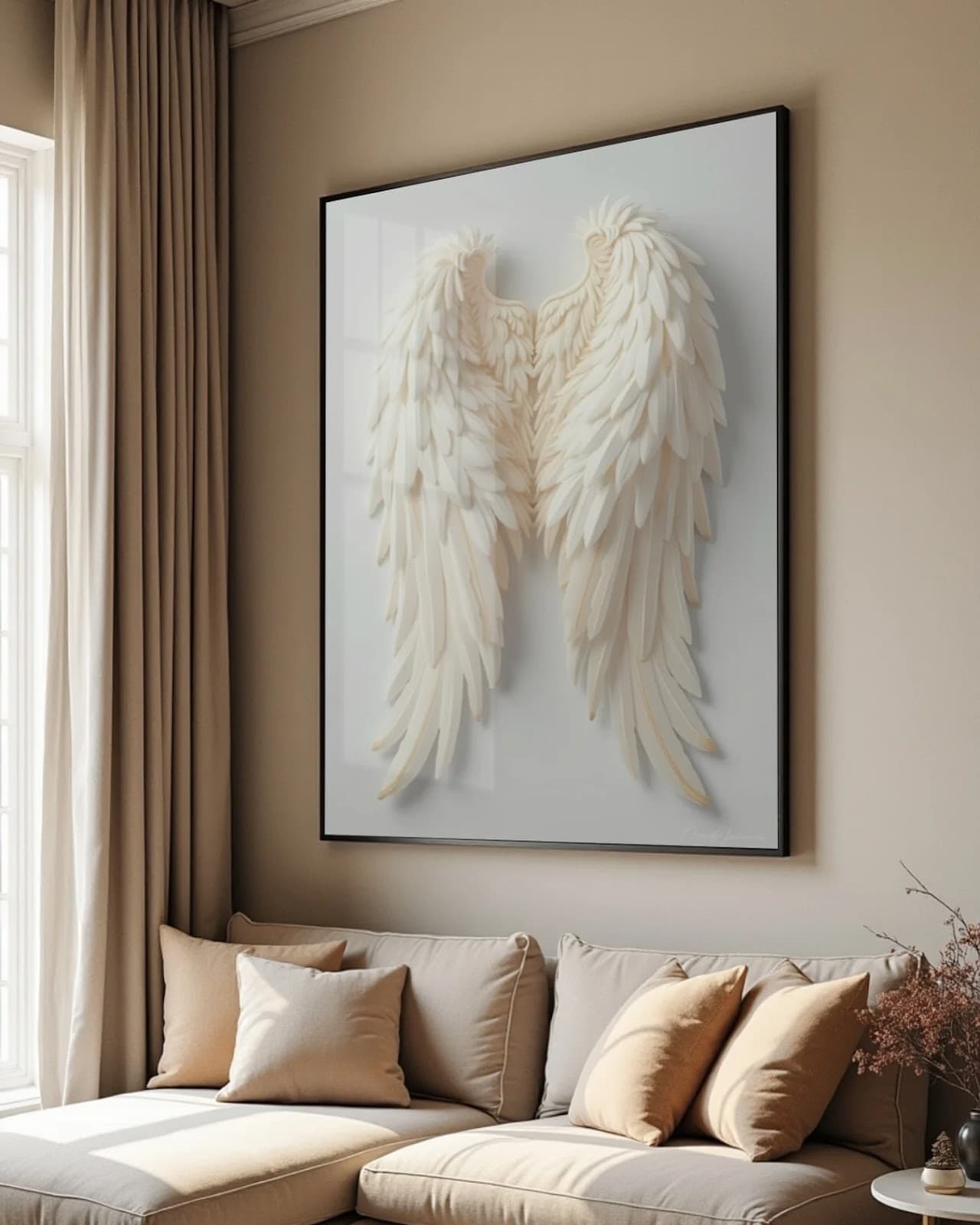 Quadro Asas Brancas Serenas