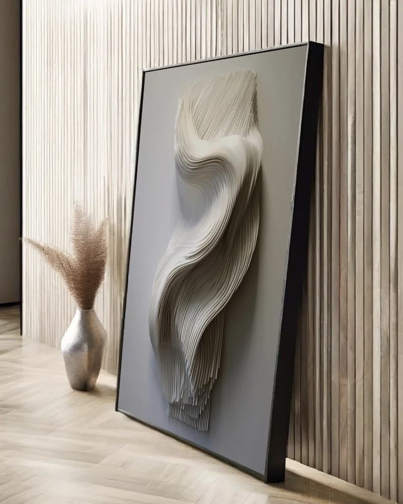 Quadro Forma Etérea em Branco
