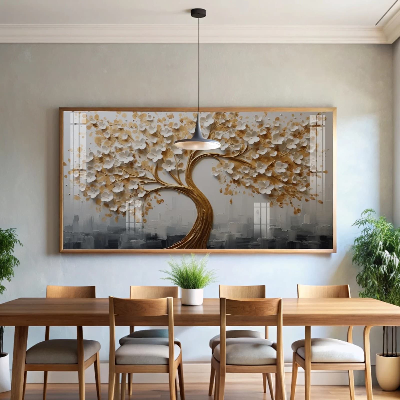 Quadro Árvore Luminosa de Folhas