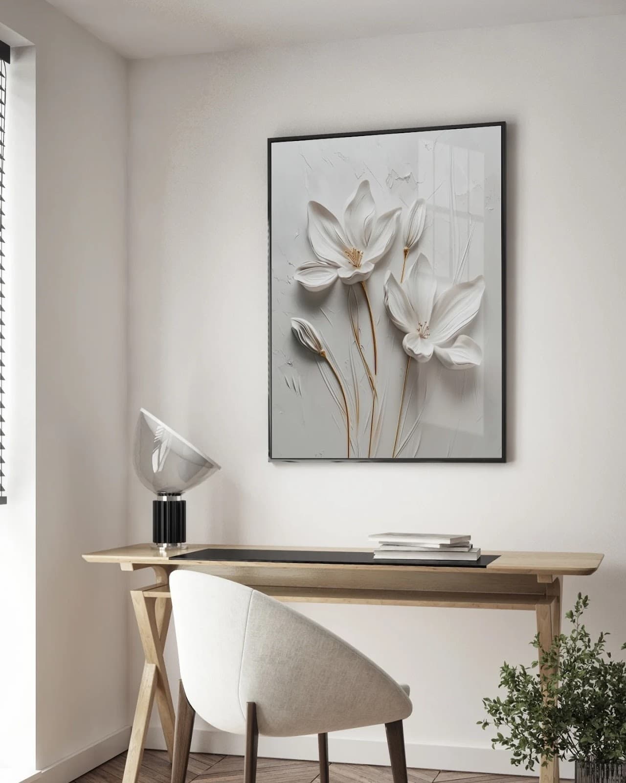 Quadro Flor Pura Branca