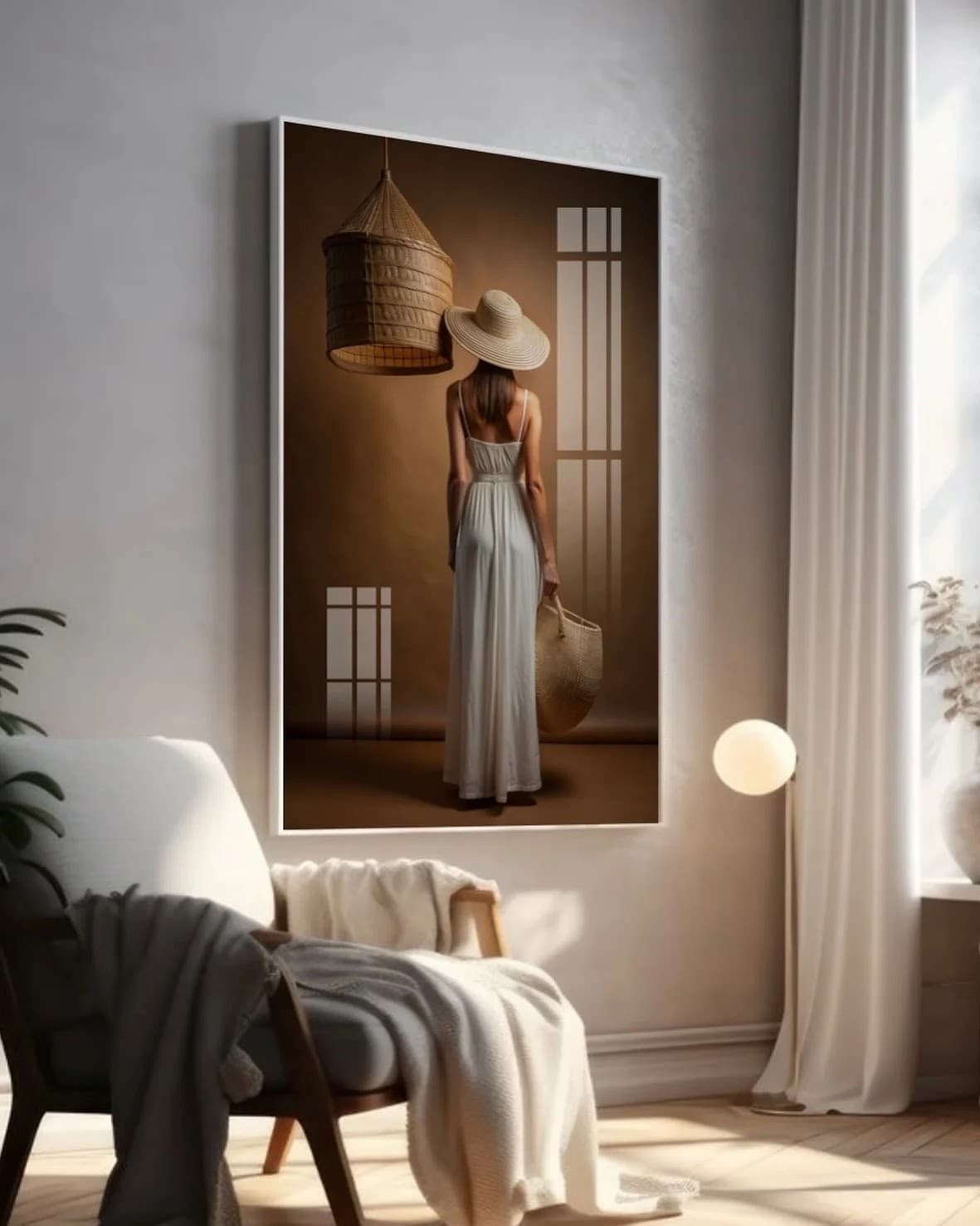 Quadro A Mulher do Chapéu Asiático