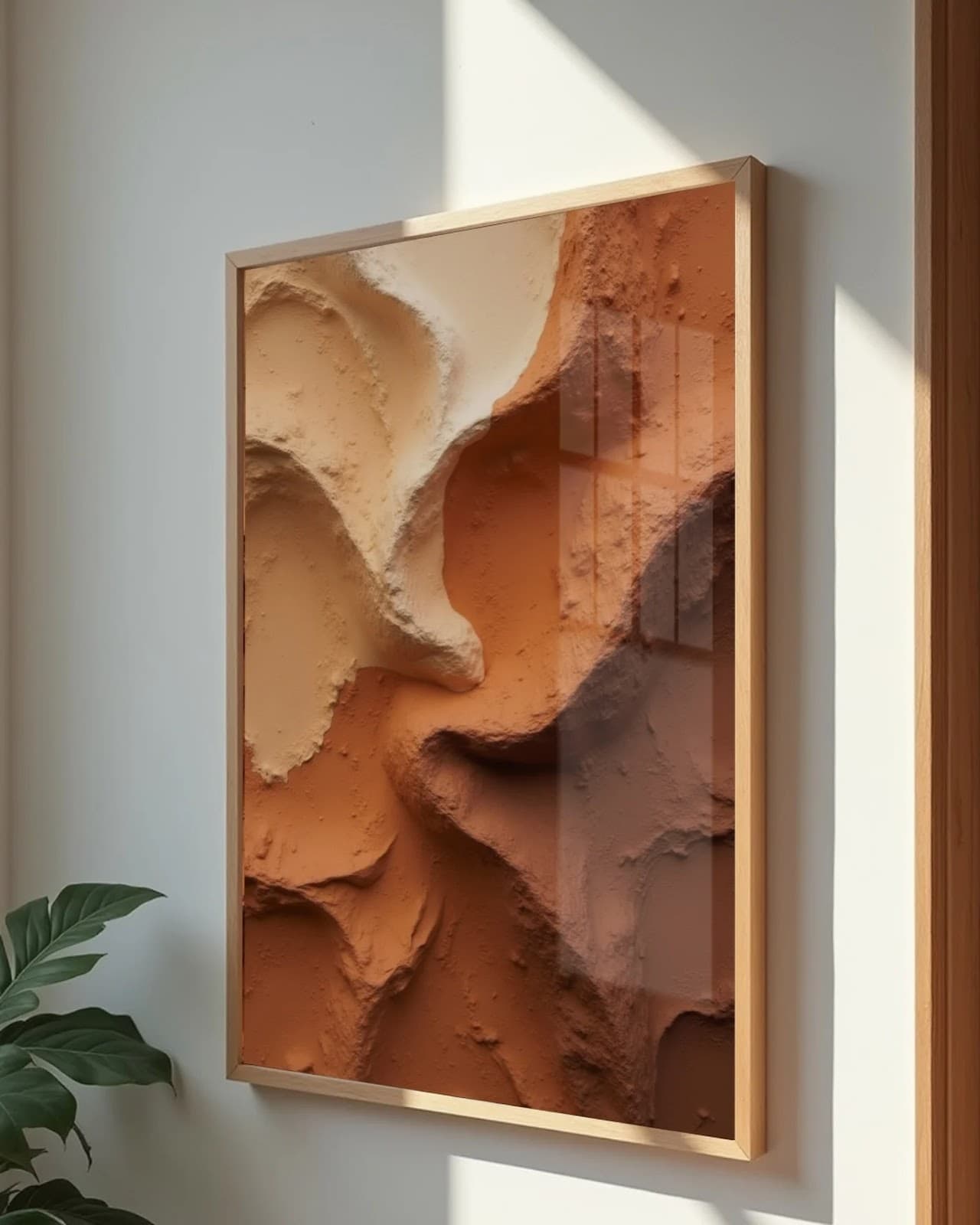 Quadro Ondas Terracota
