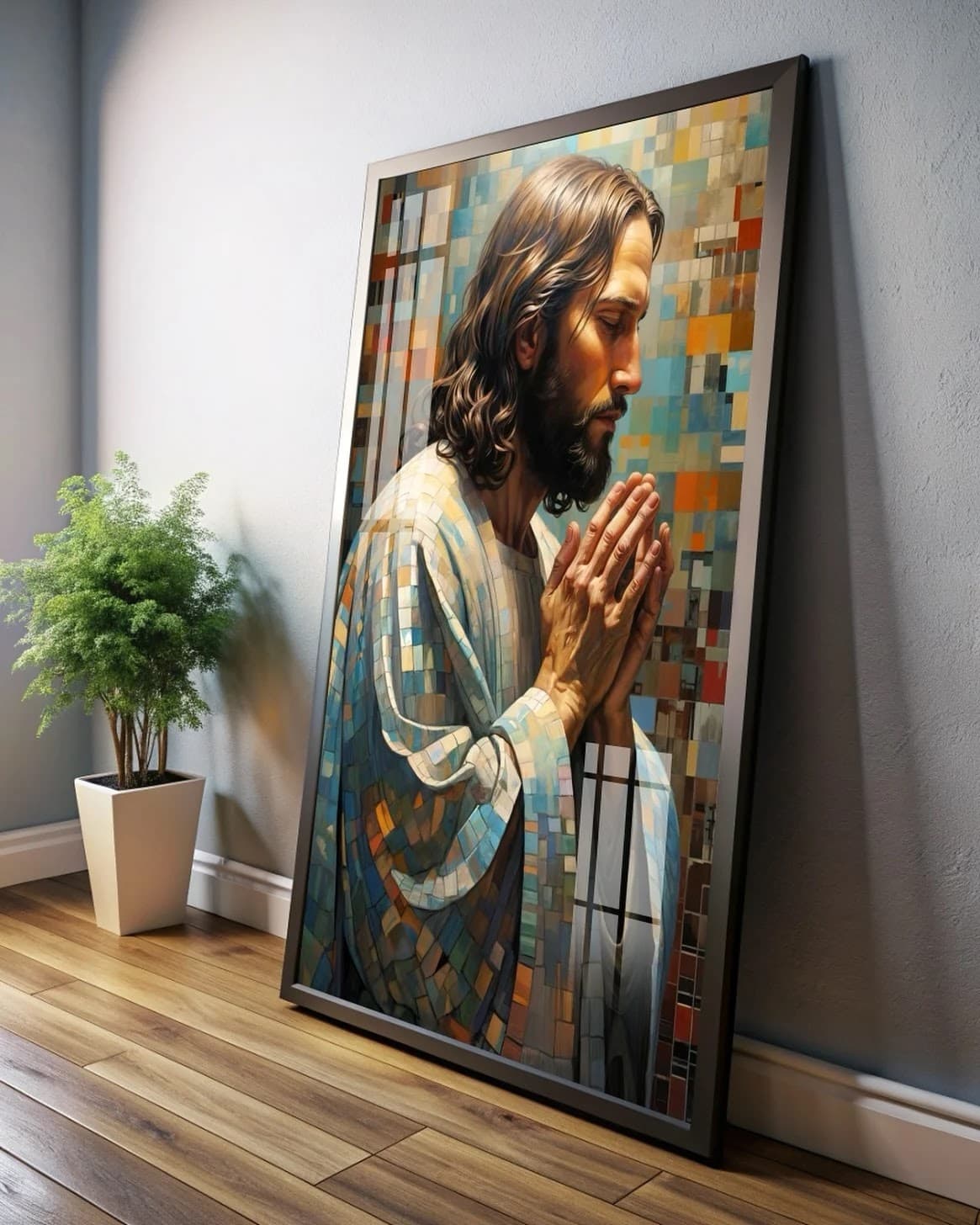 Quadro Rosto em Oração