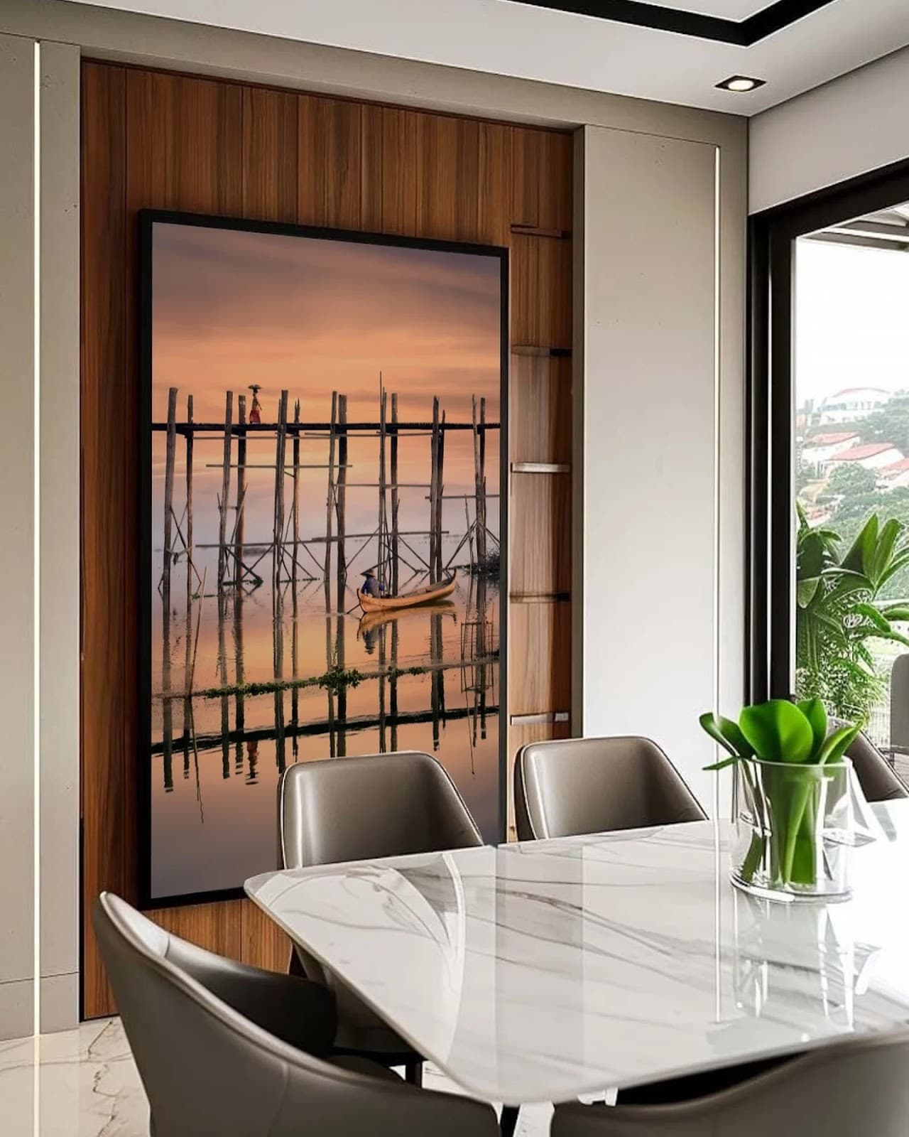Quadro Barcos ao Entardecer