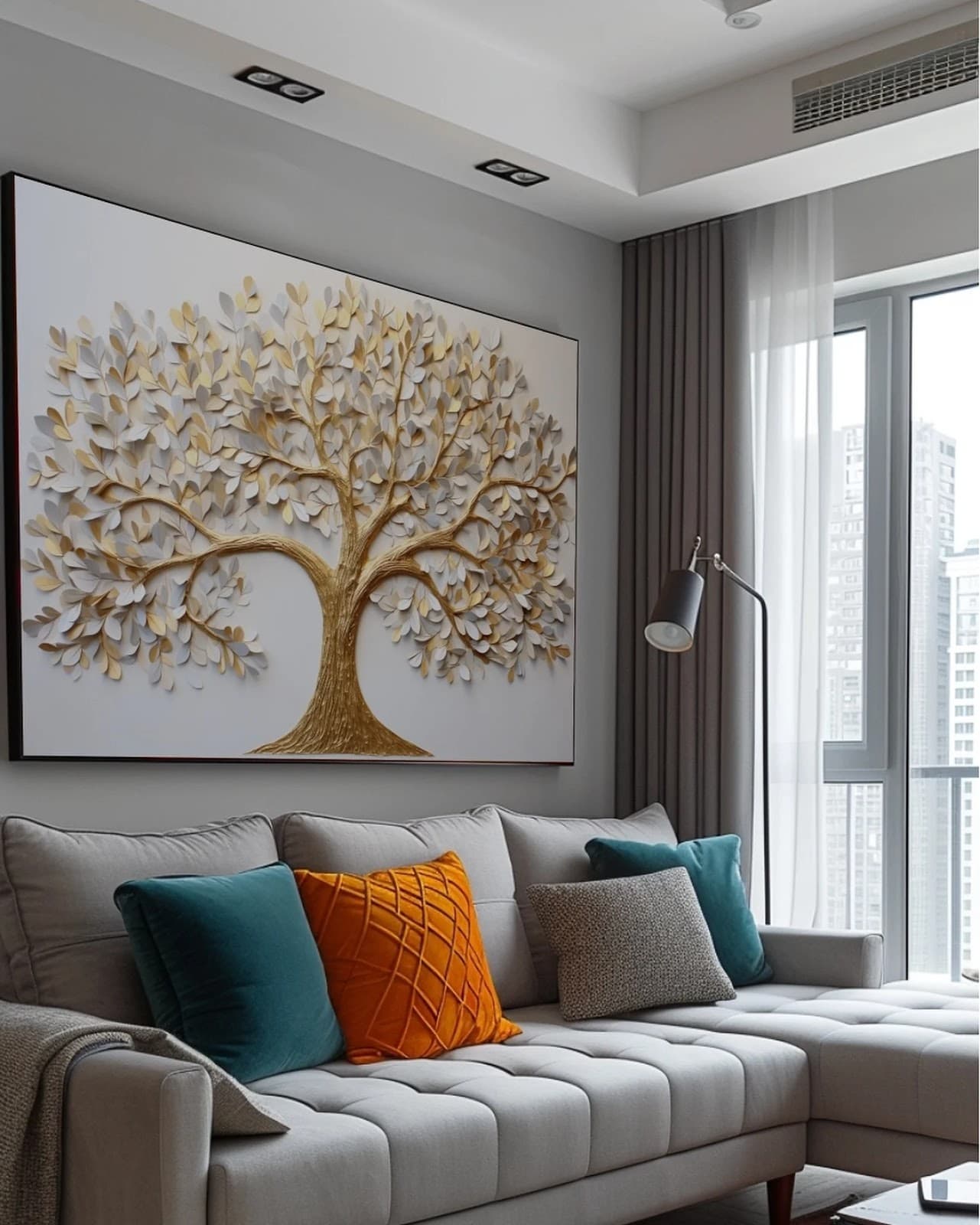 Quadro Árvore Raiz Dourada