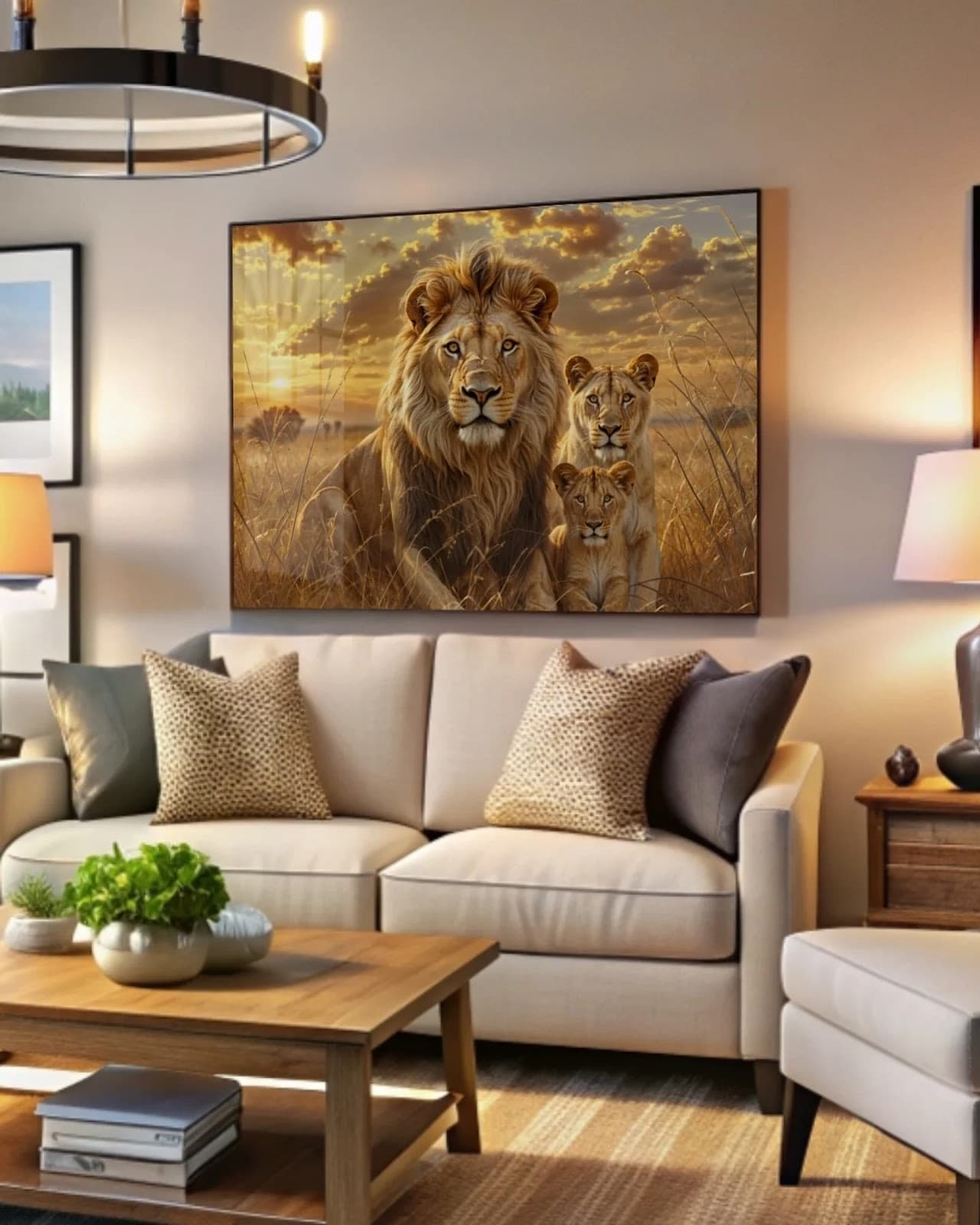 Quadro Leões da Savana