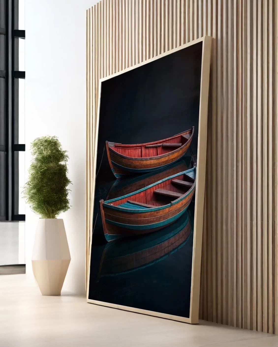 Quadro Barcos em Repouso Tranquilo