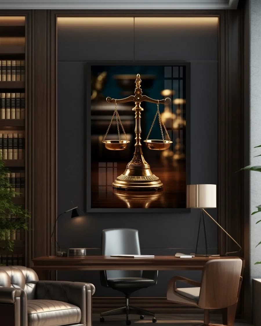 Quadro Balança Dourada Justiça Suprema