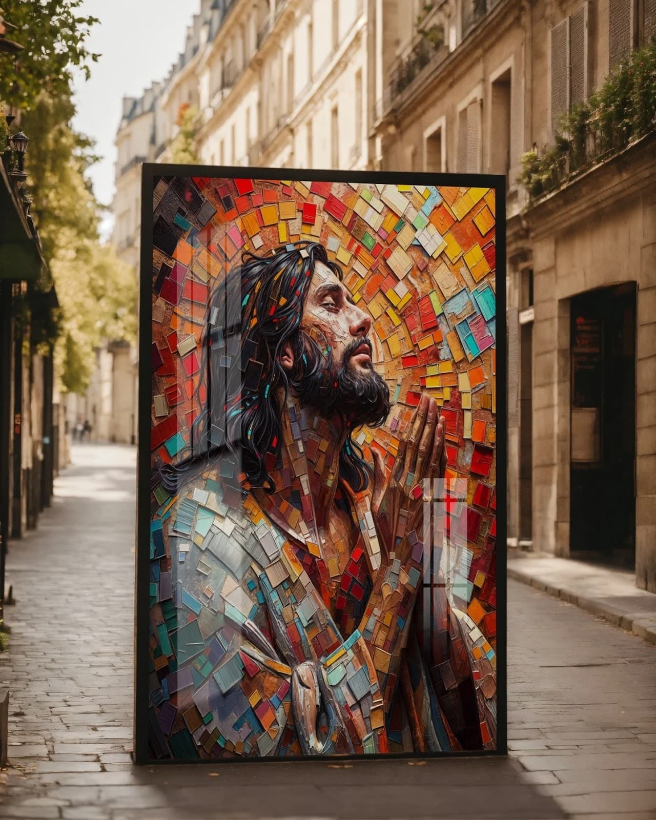 Quadro Mosaico Sagrado de Jesus
