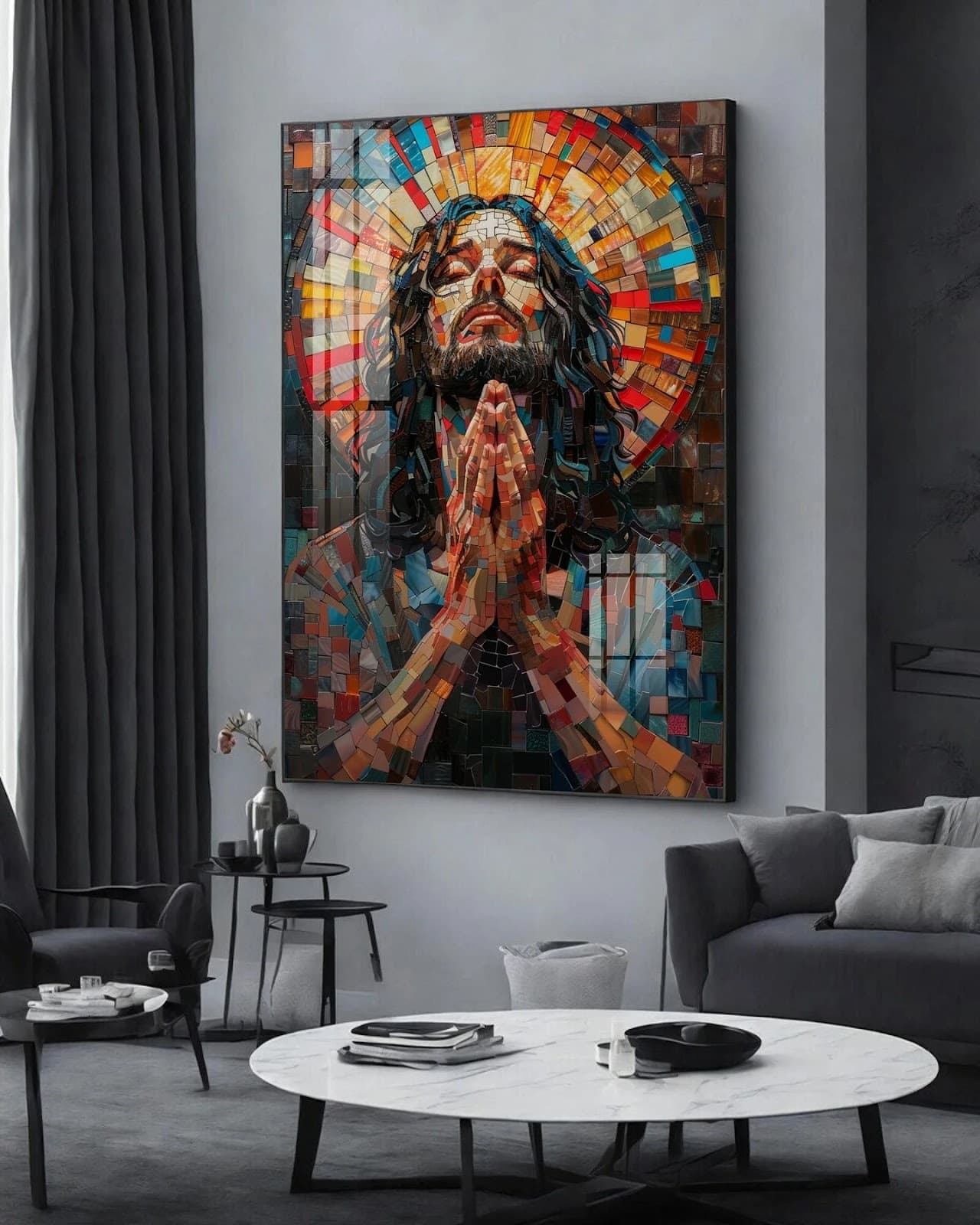 Quadro Prece Colorida