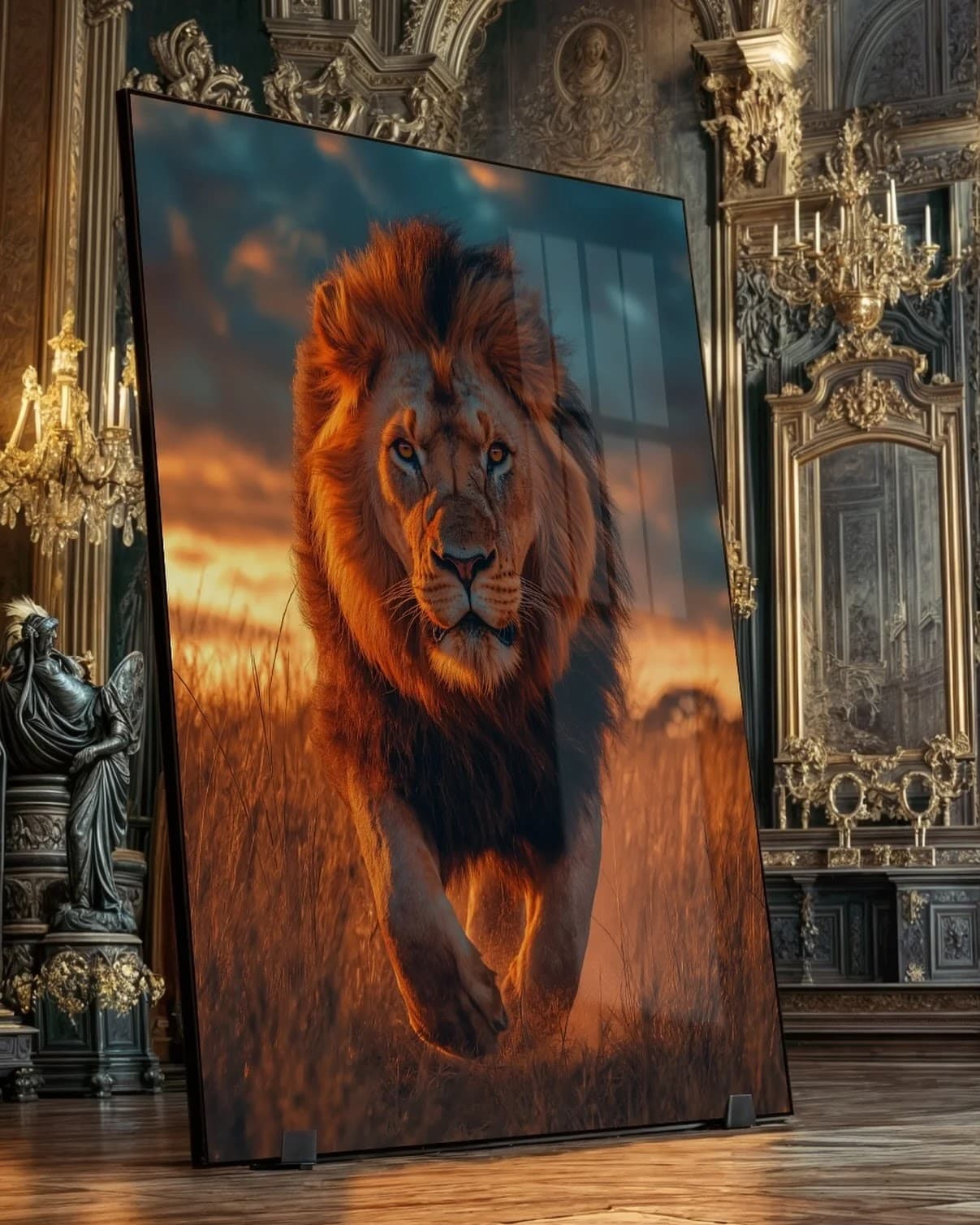 Quadro Leão Majestoso Savana