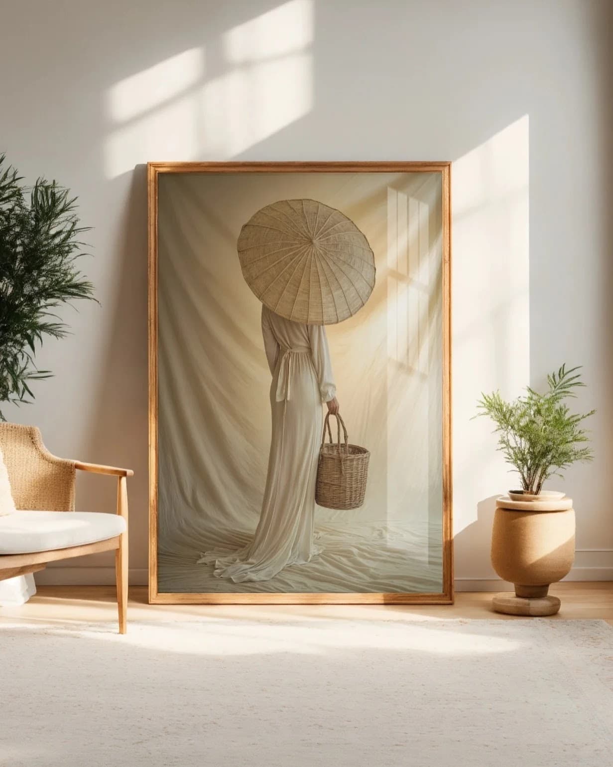 Quadro Mulher com Guarda-Chuva