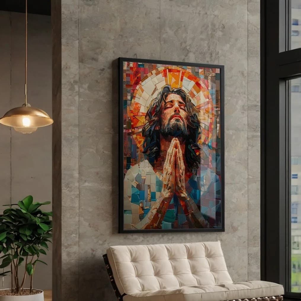 Quadro Jesus em Contemplação Sagrada