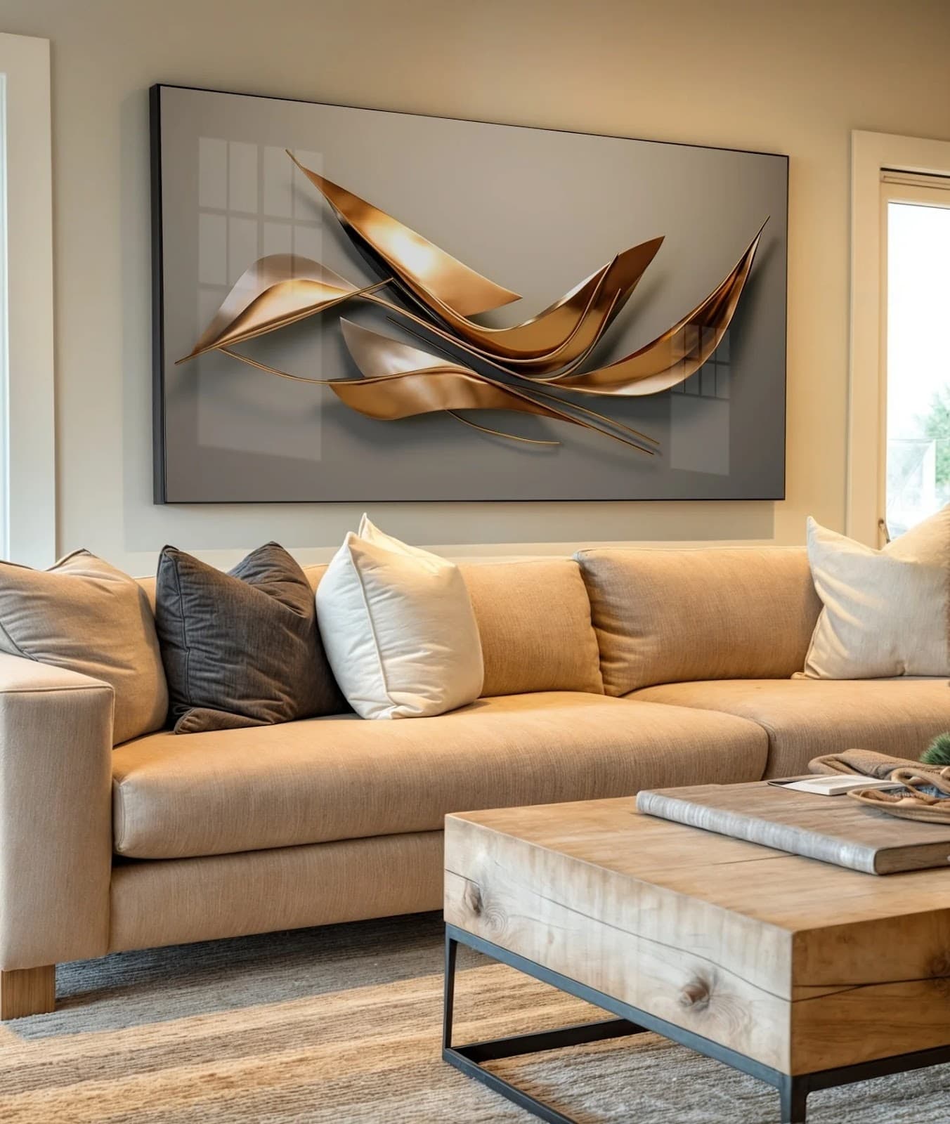 Quadro Fluxo Dourado