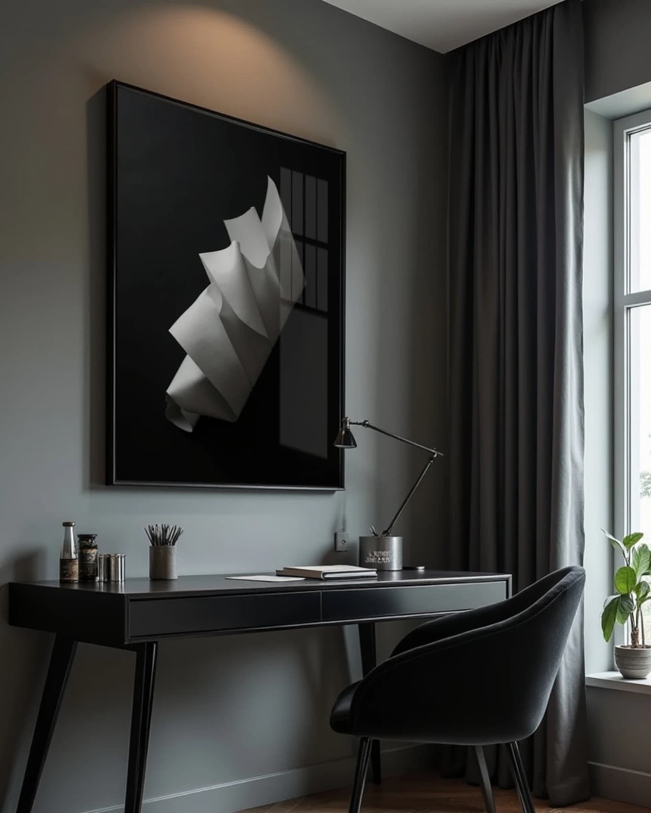 Quadro Escultura de Papel Branco Puro