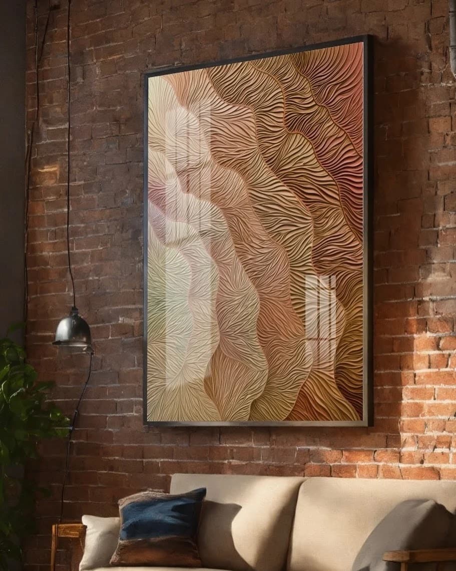 Quadro Padrão Orgânico Abstrato