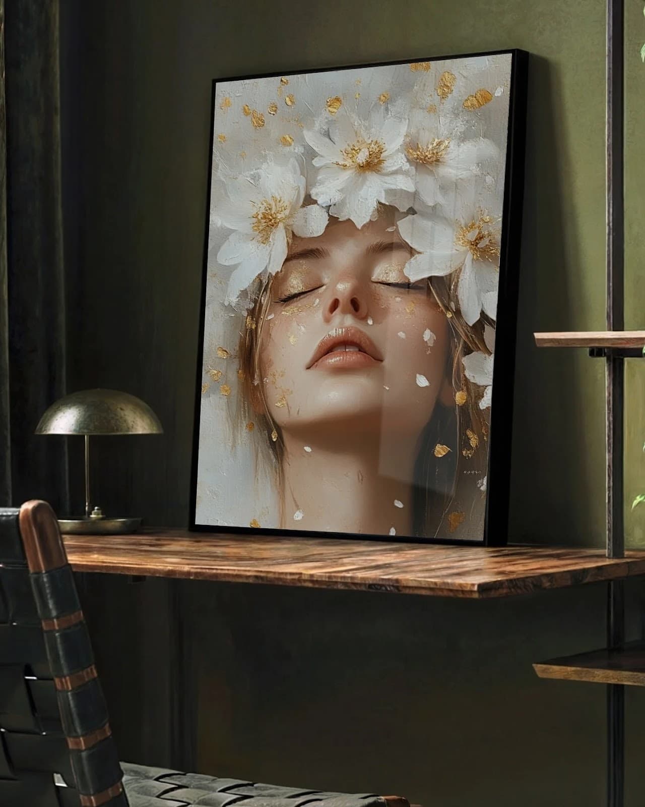 Quadro Mulher Margarida Branca
