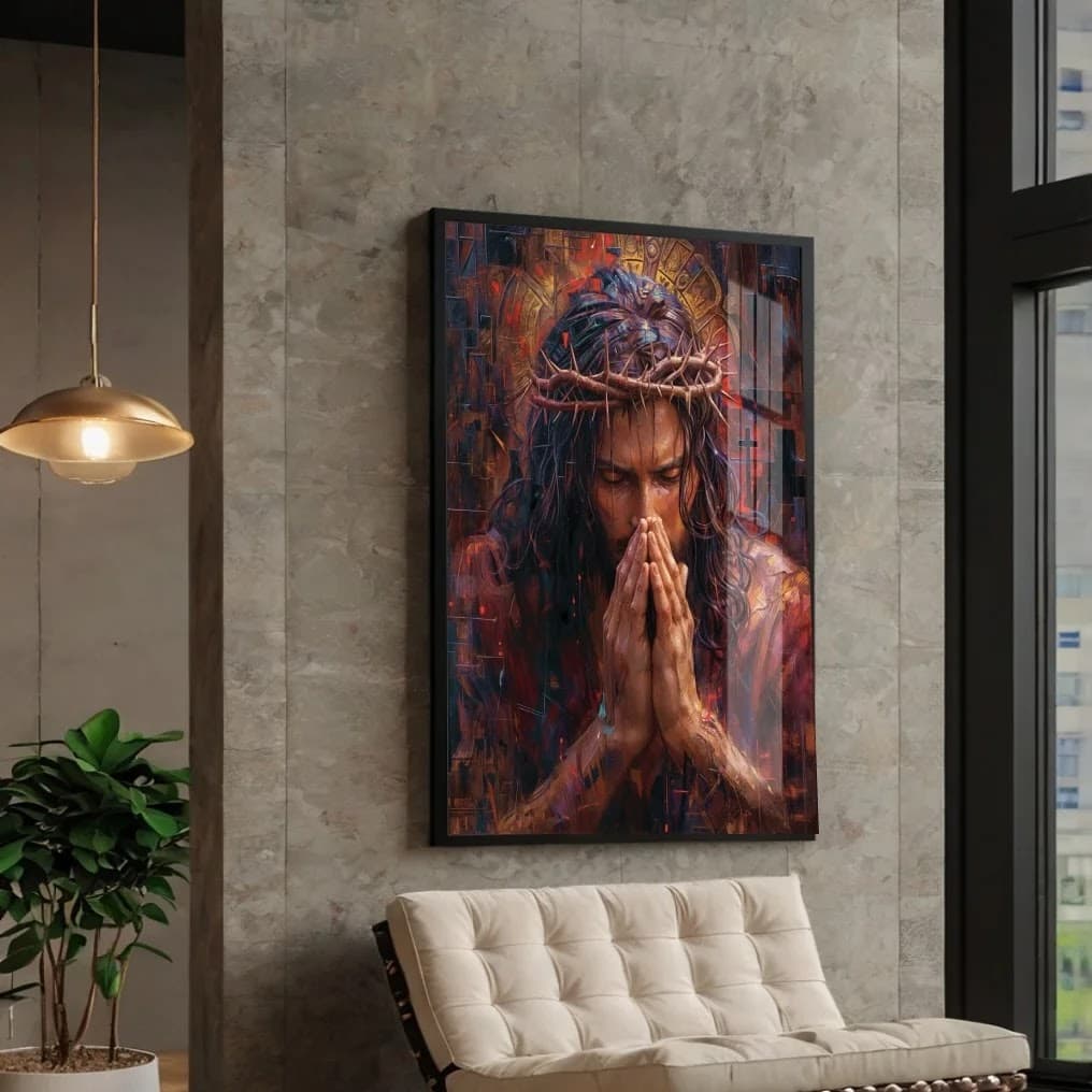 Quadro Jesus Cristo em Repouso Dourado