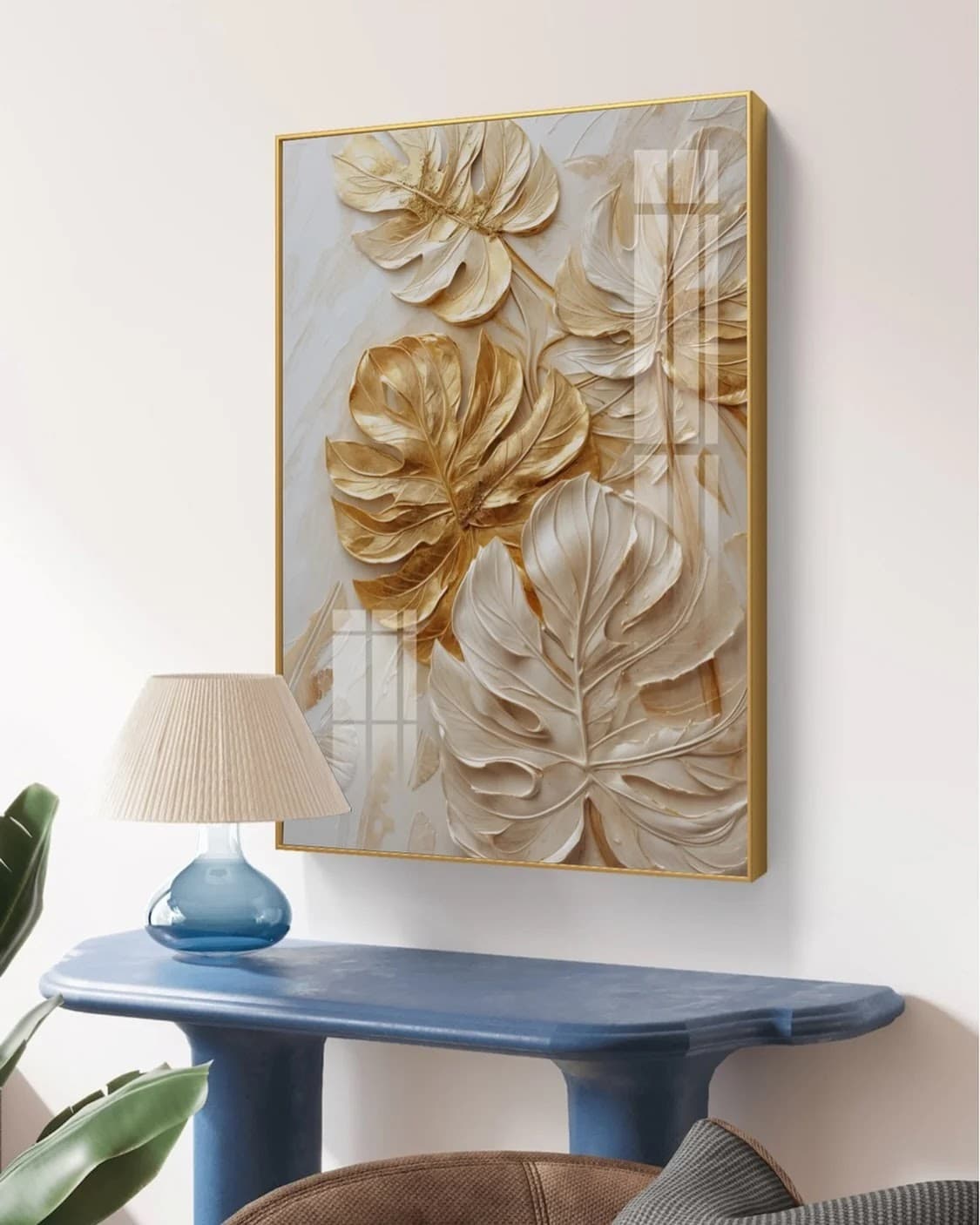 Quadro Folhas de Monção em Ouro