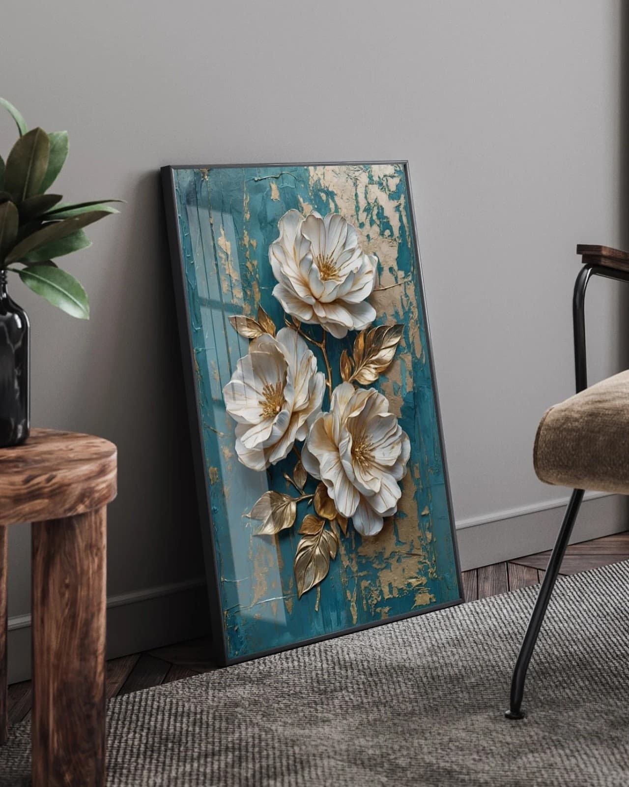 Quadro Flor Branca Sussurra