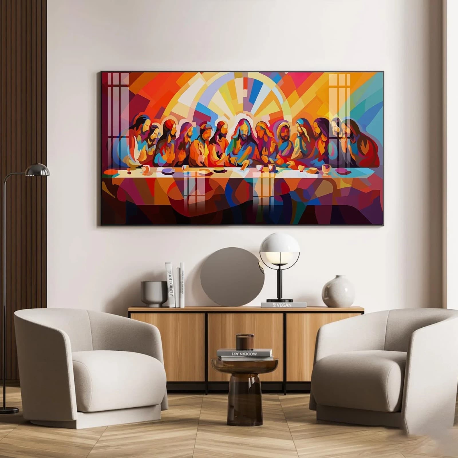 Quadro A Última Ceia Colorida