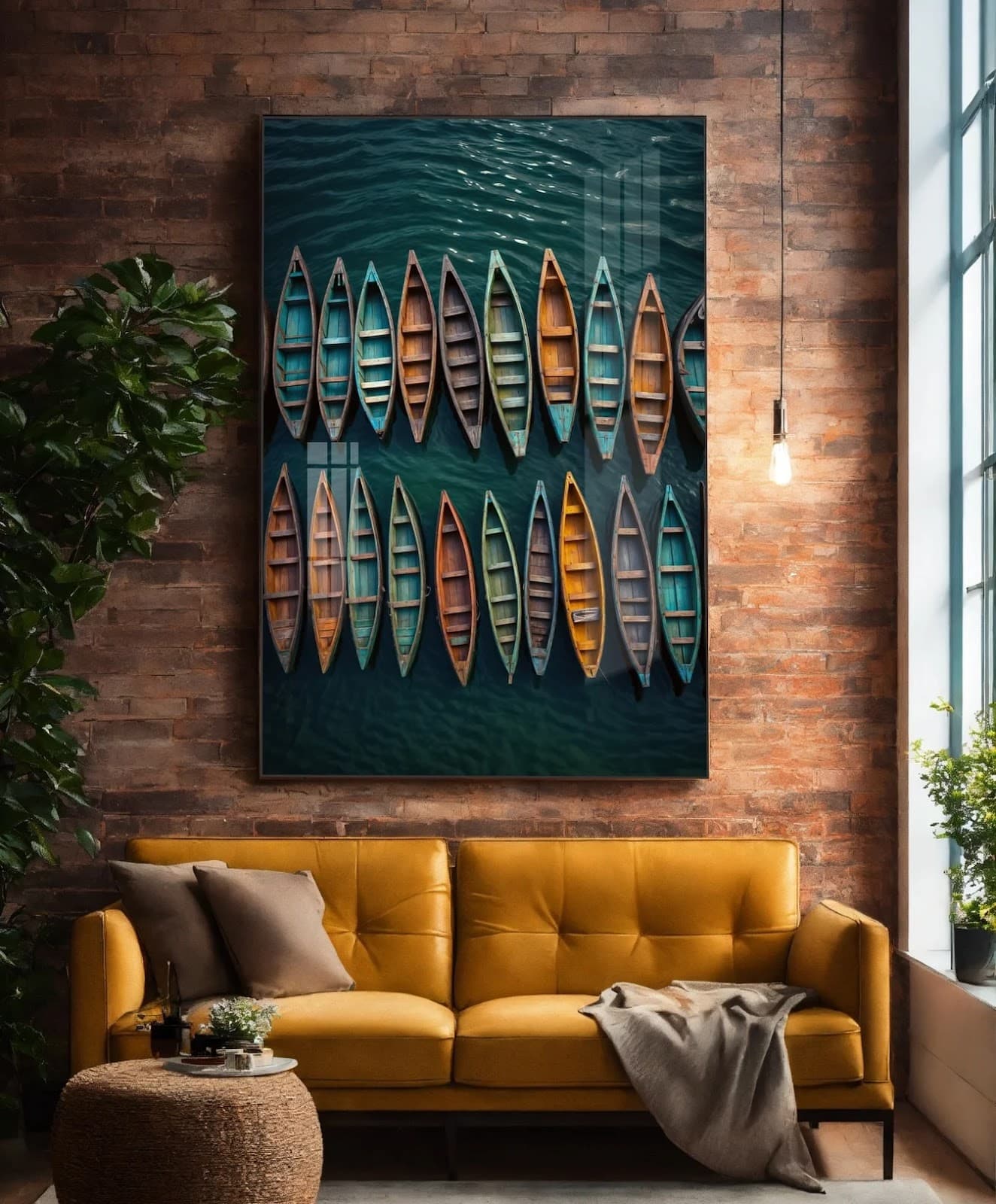 Quadro Barcos Coloridos
