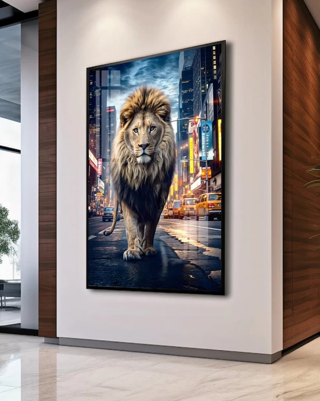 Quadro Leão Urbano Majestoso