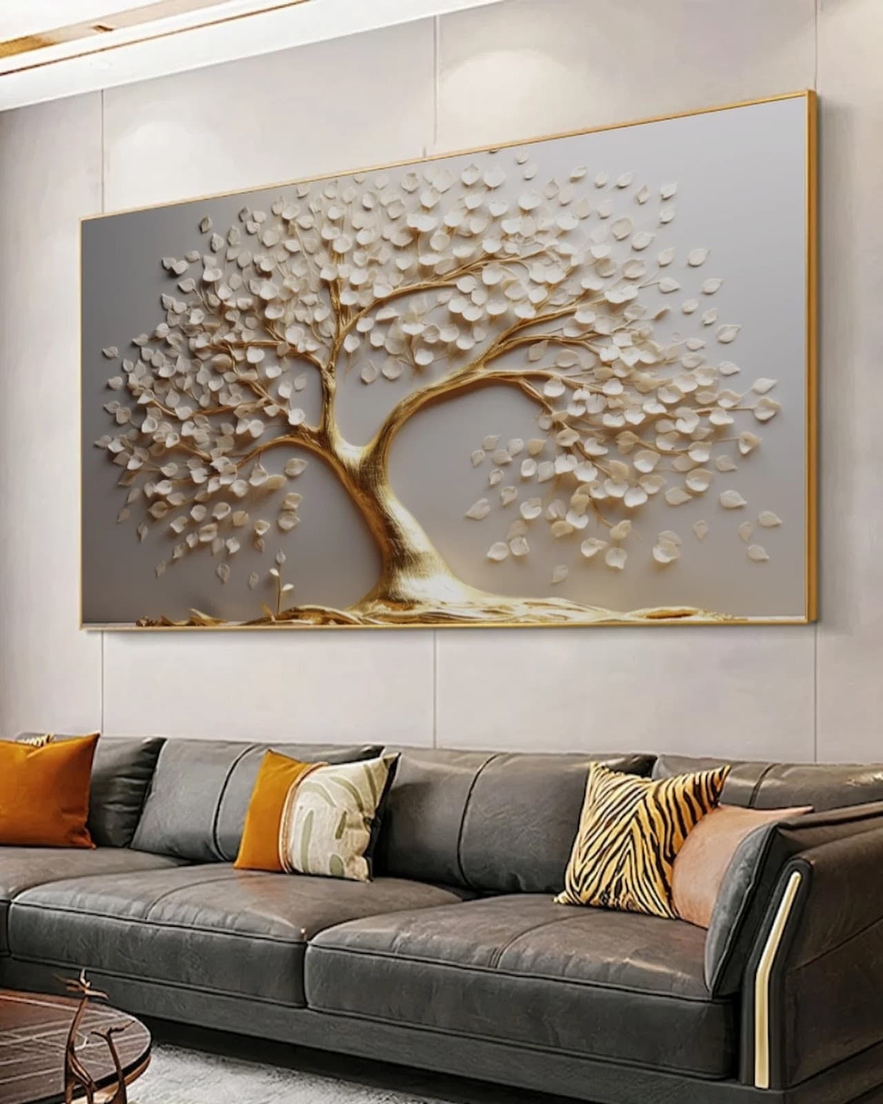 Quadro Vida Eterna em Folhas de Ouro