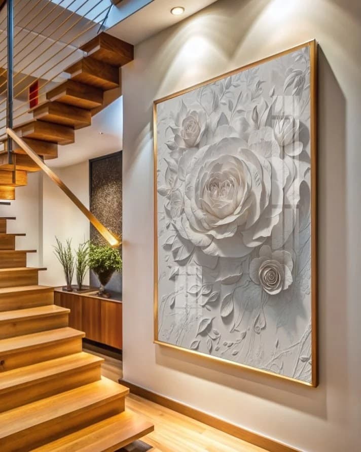 Quadro Rosas em Relevo