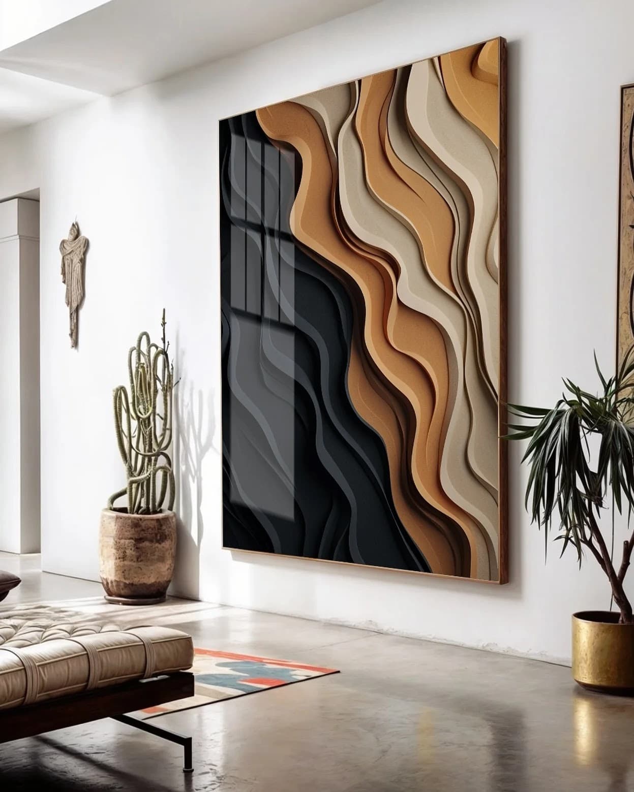 Quadro Fluxo de Ouro e Sombra