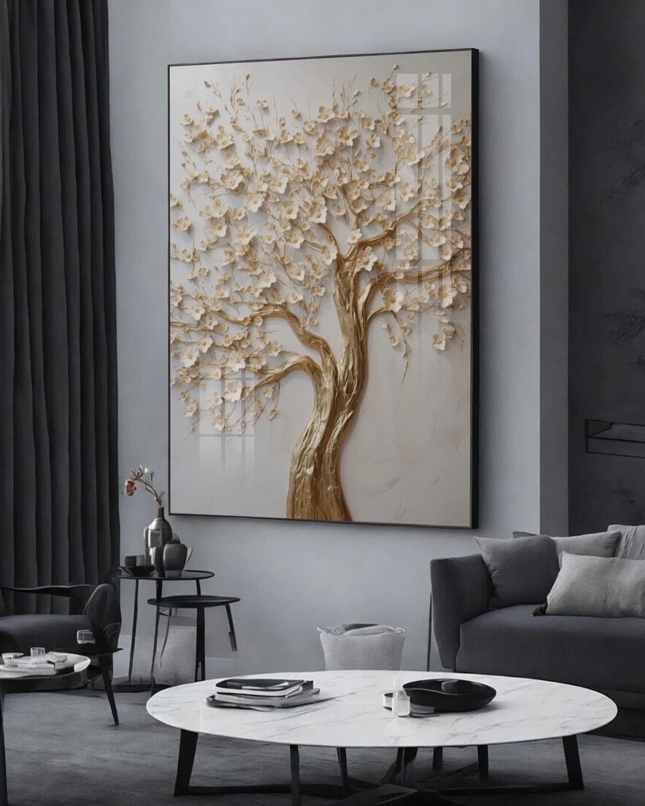 Quadro Galhos Caem Suave